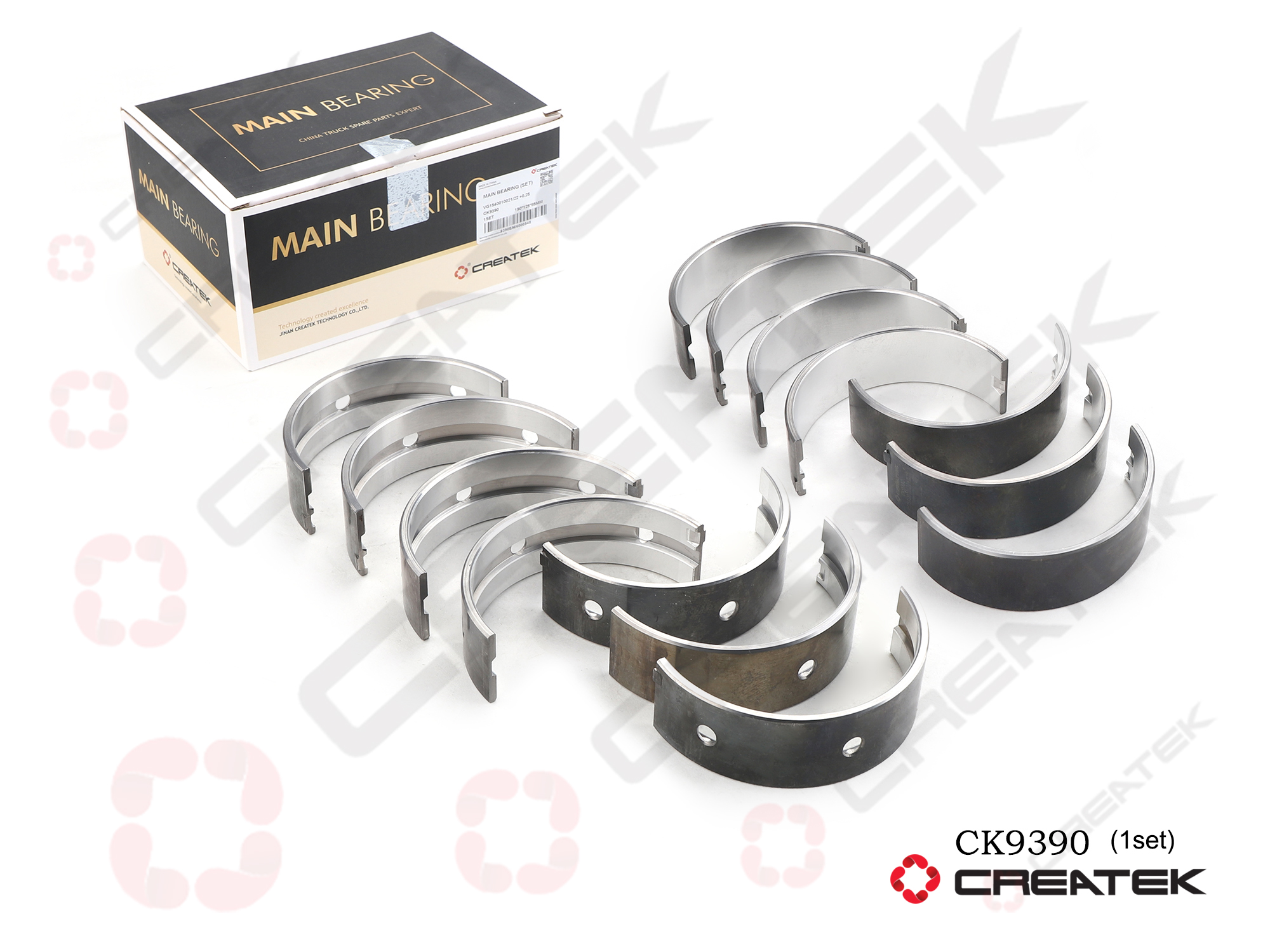 Вкладыши коренные комплект первый ремонт +0.25 WD615/WD10/WP-10 CREATEK