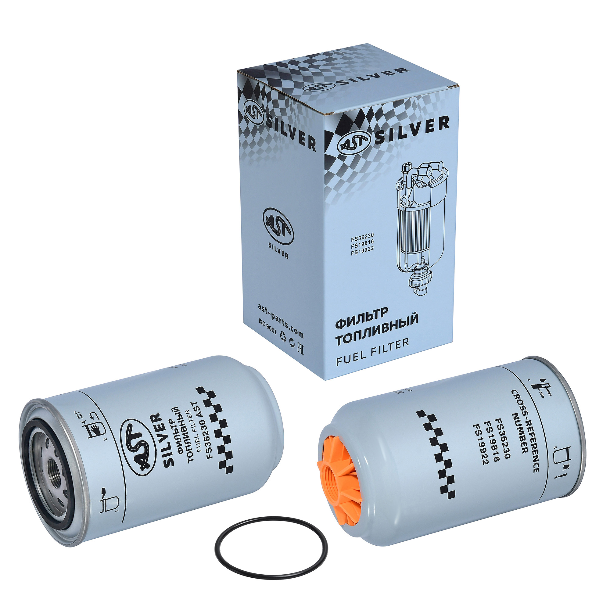 Фильтр топливный DONG FENG GX/T5G без колбы (AST1652/FS36230/FS19816/FS19922) AST Silver