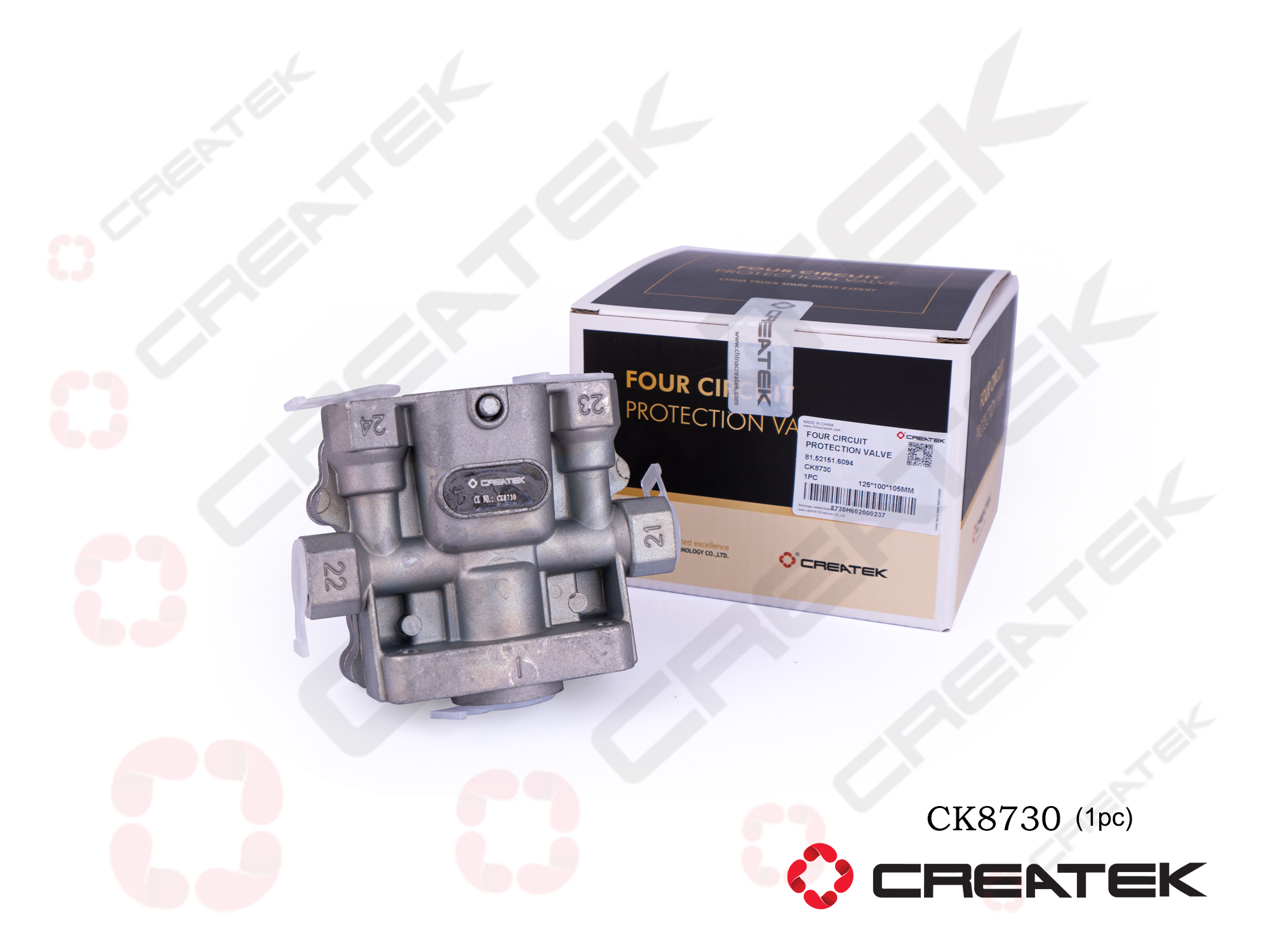 Клапан защитный тормозной 4-х контурный F3000 CREATEK