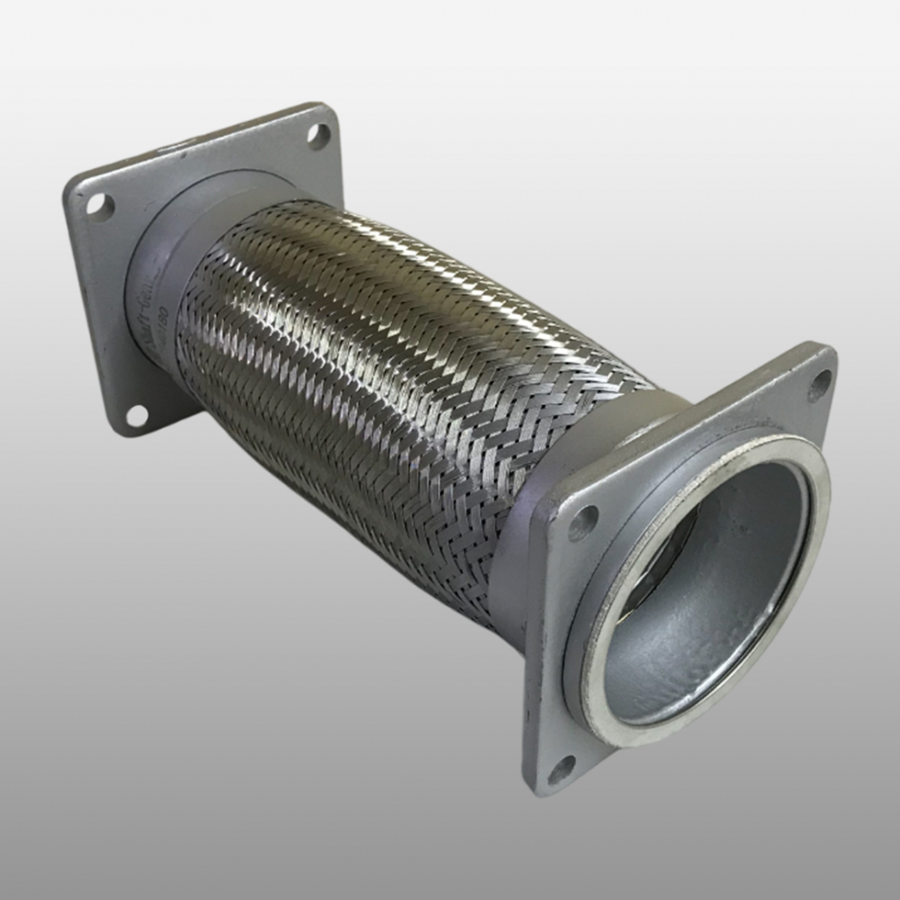 Гофра выхлопной системы D=95 L=280 (квадратные фланцы)