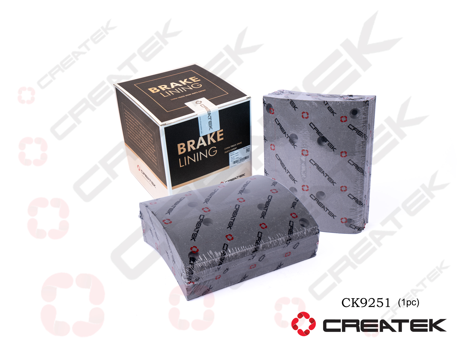 Накладка тормозная задняя 8 отверстий CREATEK