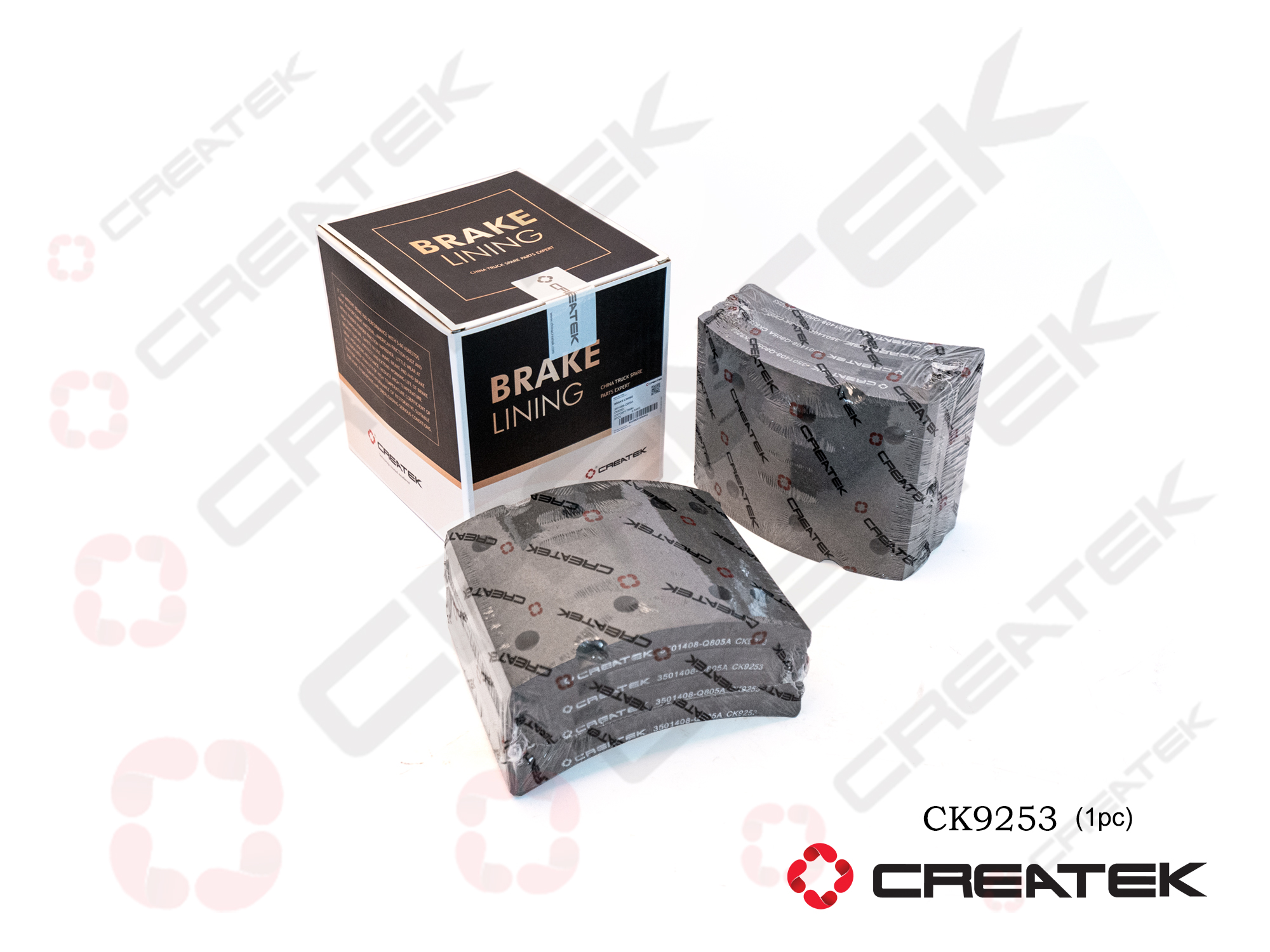 Накладка тормозная передяя 8 отверстий CREATEK