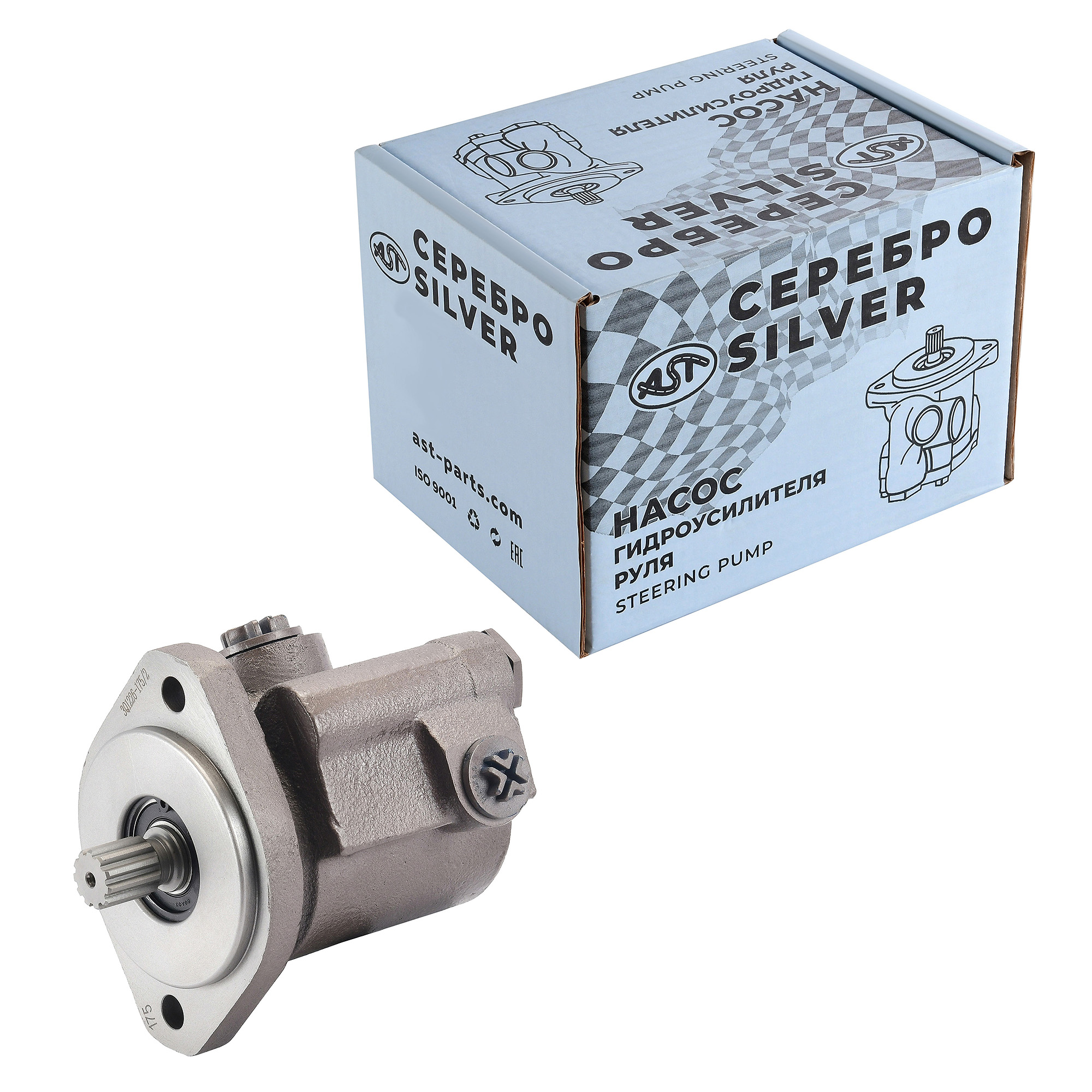 Насос ГУР CUMMINS ISLe/QSС/C/ISC DONG FENG (AST0182006/3406Z61-001/3406ZB3-001/4930793/3967541/5256044/3974510) AST Silver