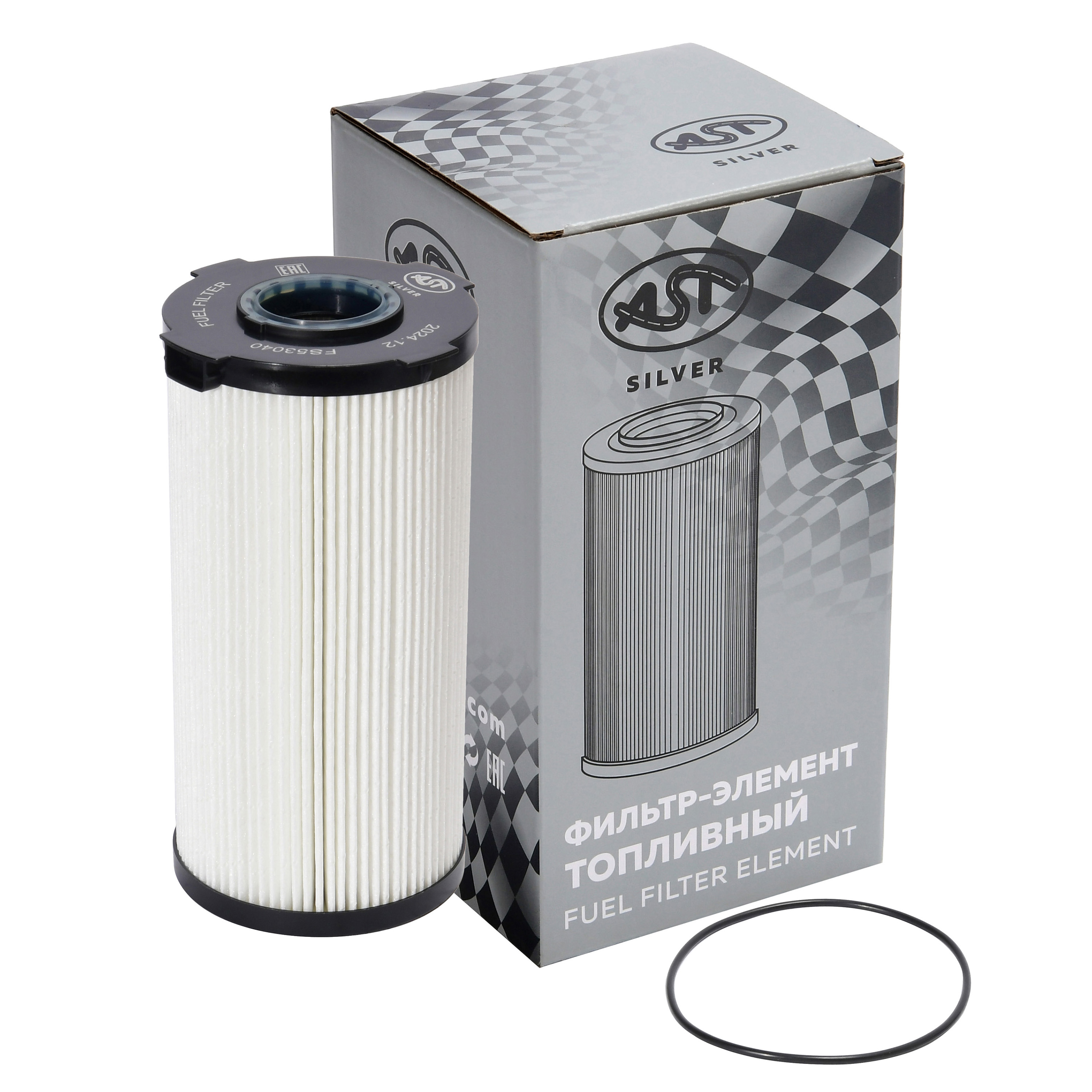 Фильтр-элемент FOTON 4189/4259 топливный 120x245 ISG12 E5 (AST1692/FS53040JX/FF53040/FS53040) AST Silver