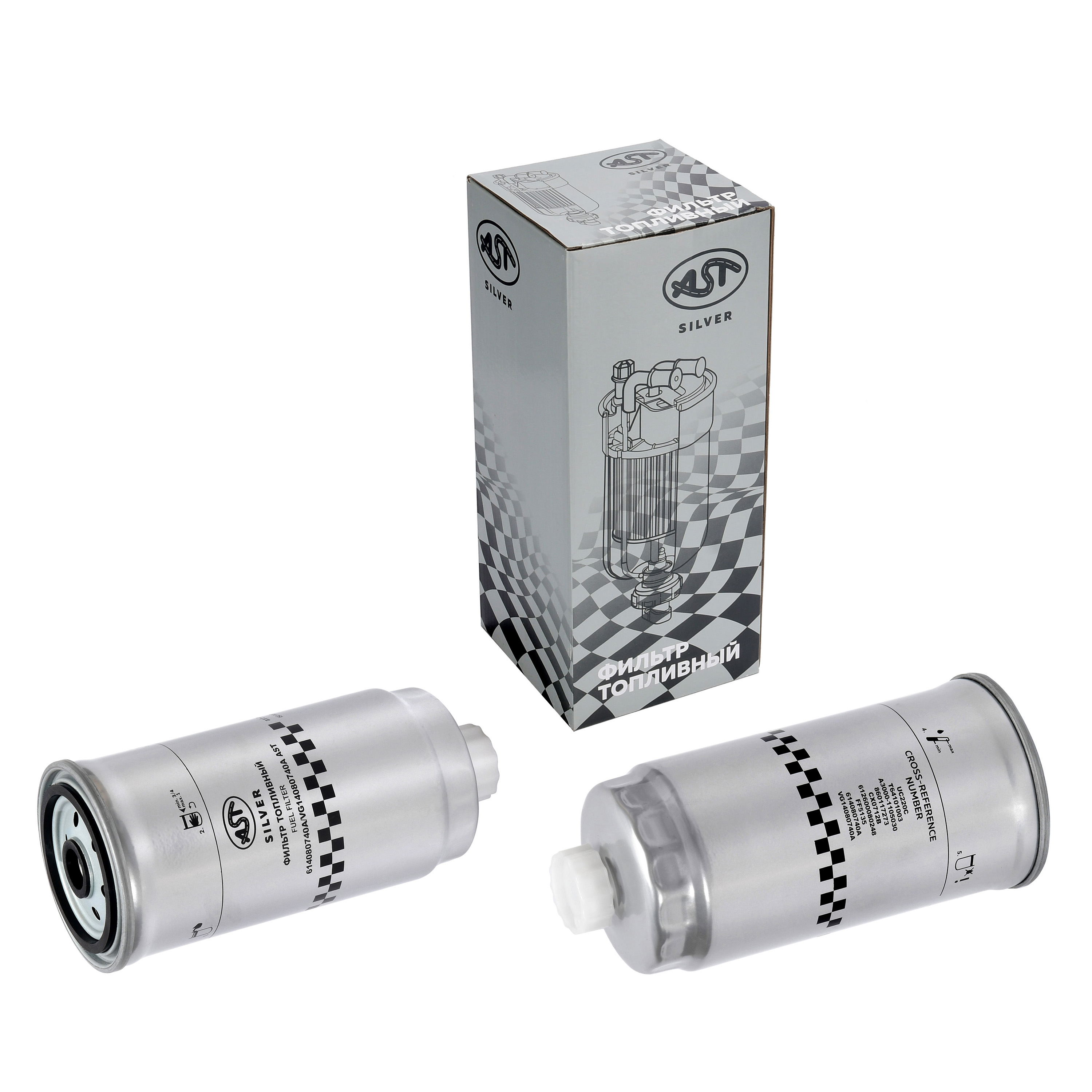 Фильтр топливный UC220C (AST1680/T64101003/A3000-1105030/860117273/CX0712B/612600080248/FF5135/614080740A/VG14080740A) AST Silver