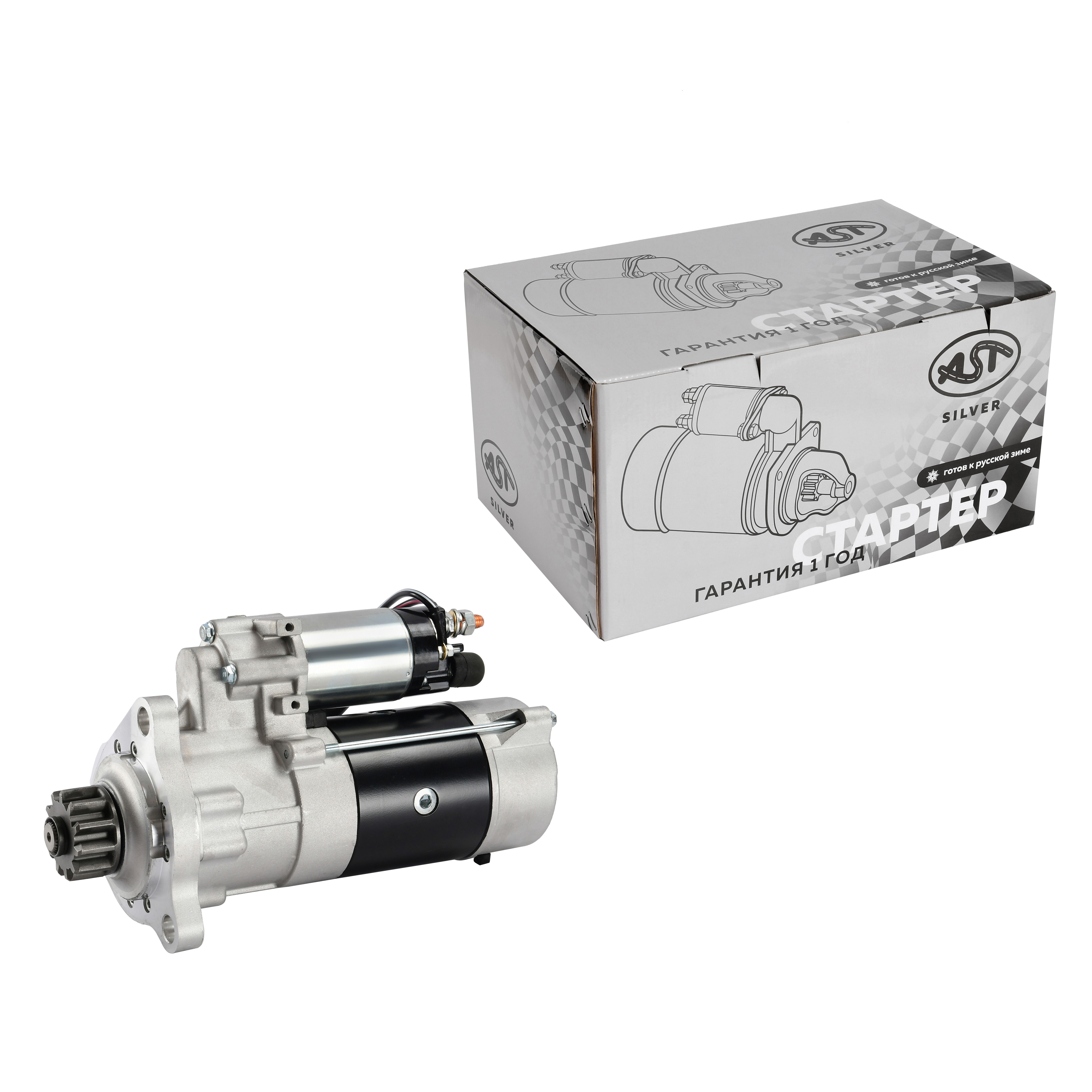 Стартер CUMMINS M11/ ISM/ ISX15  X3000/F3000 (Z=11)(AST1389/5284086/4985441/2871257/3103952/4974389/301892420/3021036) AST Silver
