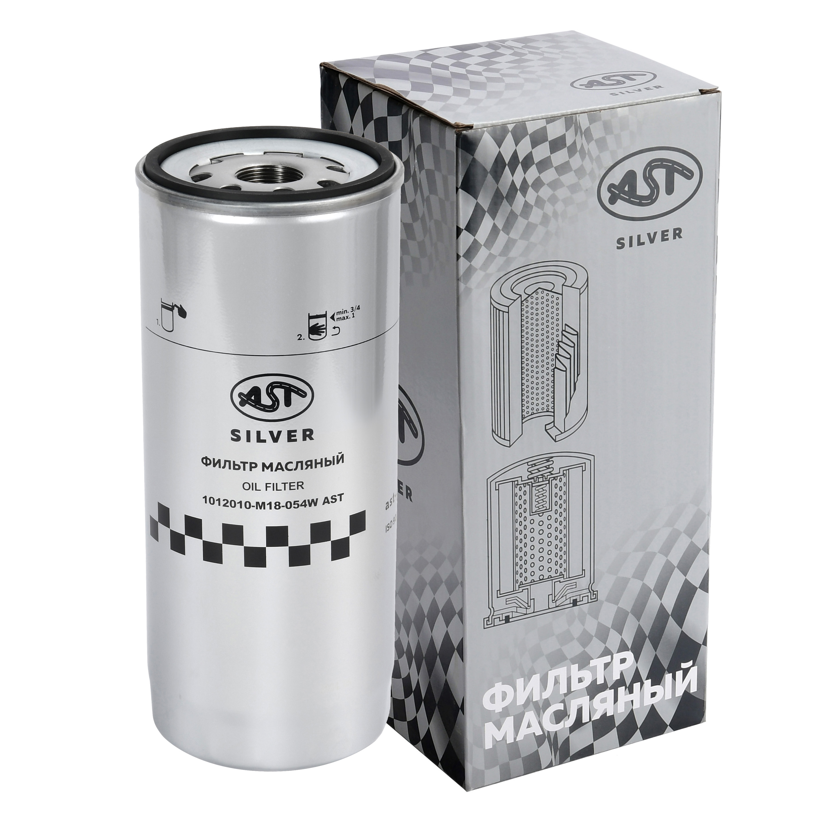 Фильтр масляный JX1023 FAW J6/J7 4180 4250 (AST1633/1012010-M18-054W) AST Silver