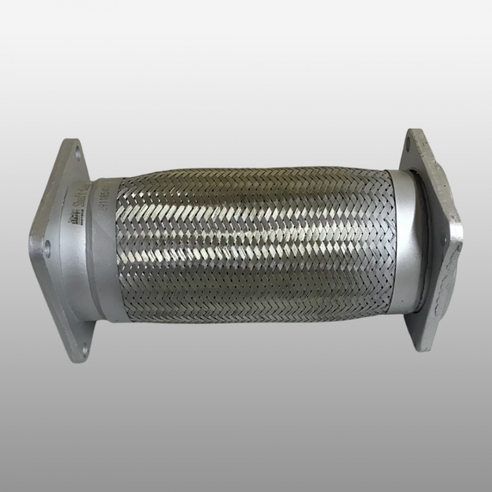 Гофра выхлопной системы D=120 L=330 (квадратные фланцы)