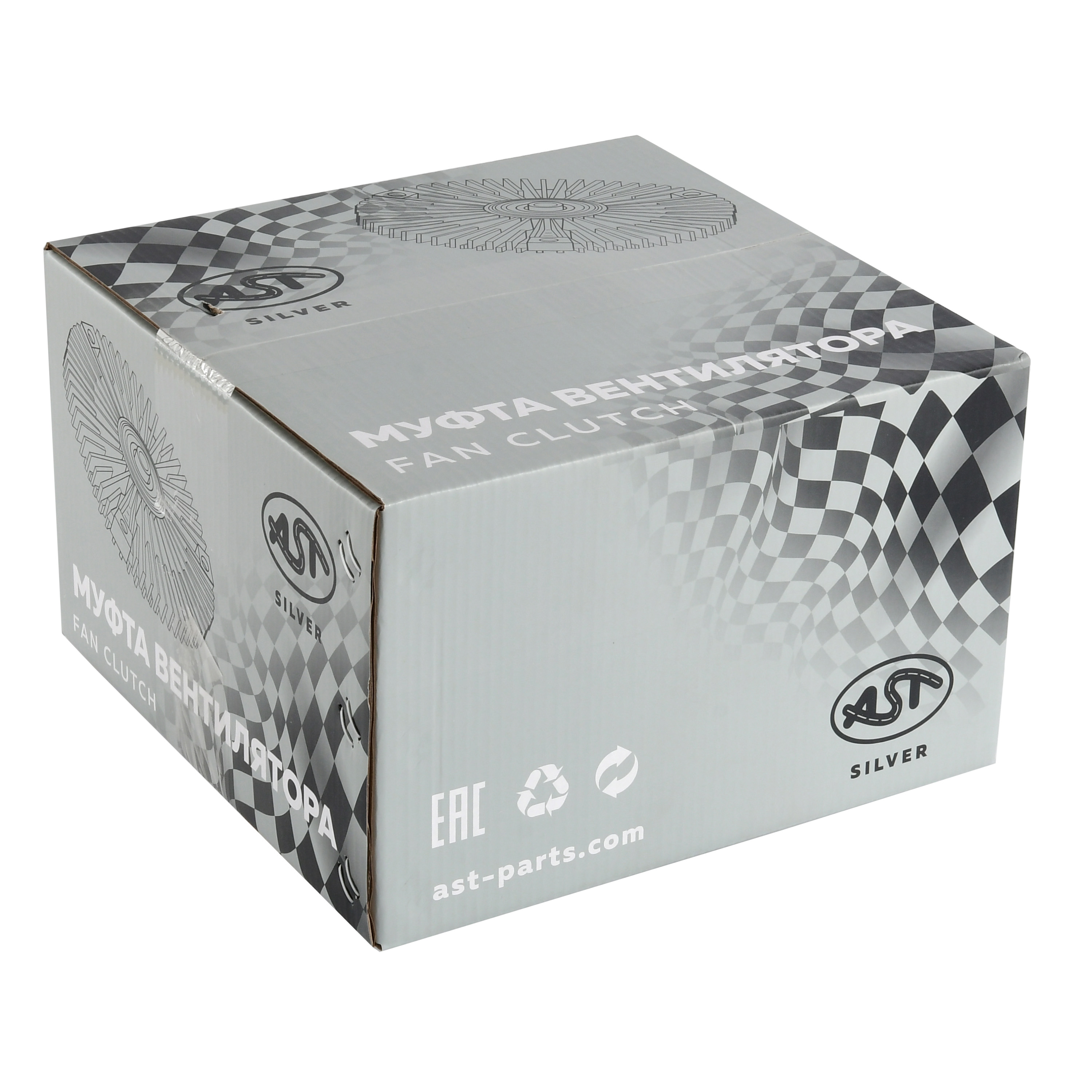 Муфта вентилятора FAW J7 CA6DM3-55E53 электрическая (AST1093/1313010-2000-C00/E) OEM AST Silver