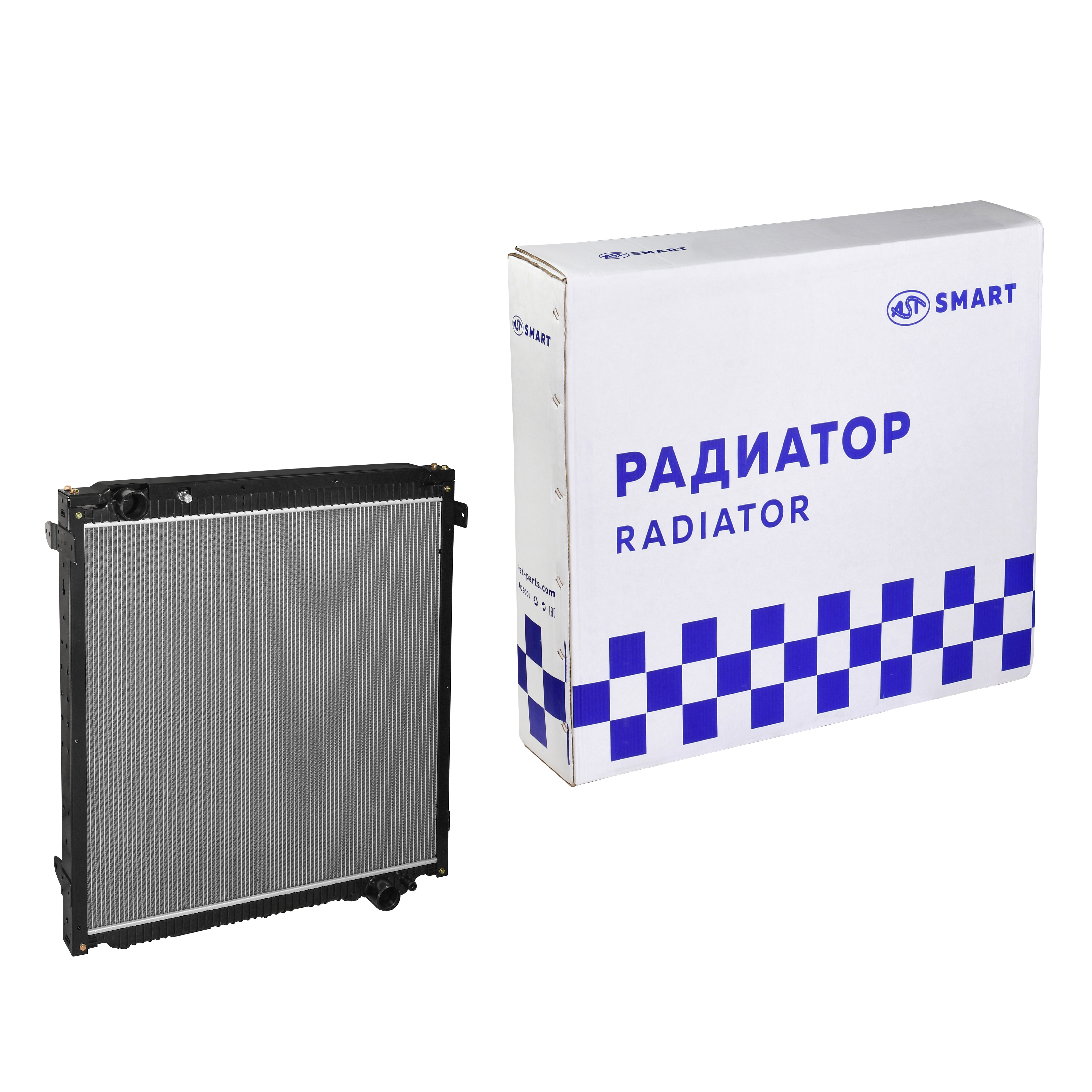 Радиатор MC13 HOWO T5G/C7H/MAN D2676 (1040х910х70) D=60 D=60 с пластиковыми бачками (AST1172/712W06100-0005\WG9925530136/1) AST Smart