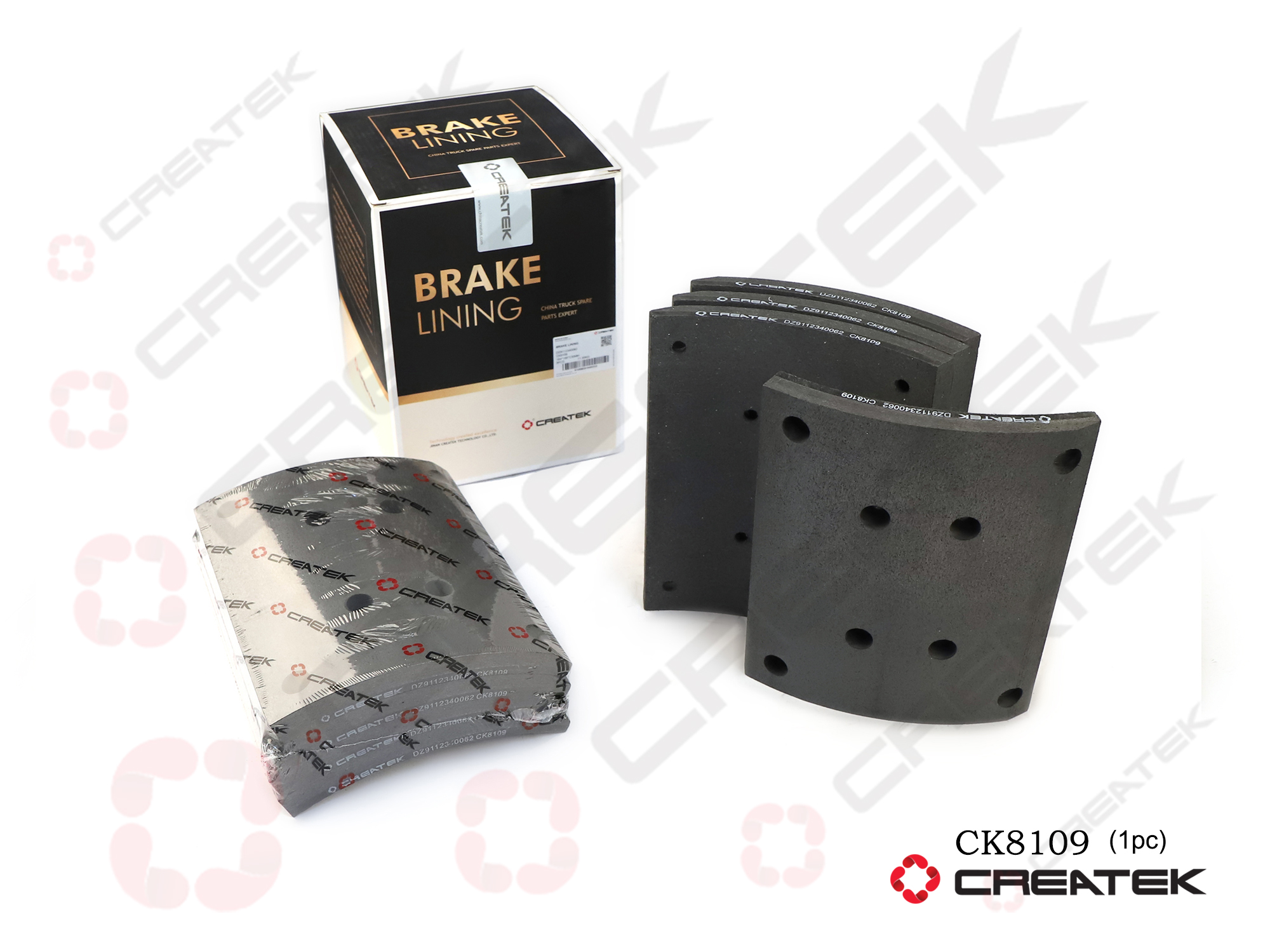 Накладка тормозная зад. короткая 175х220 F3000 CREATEK