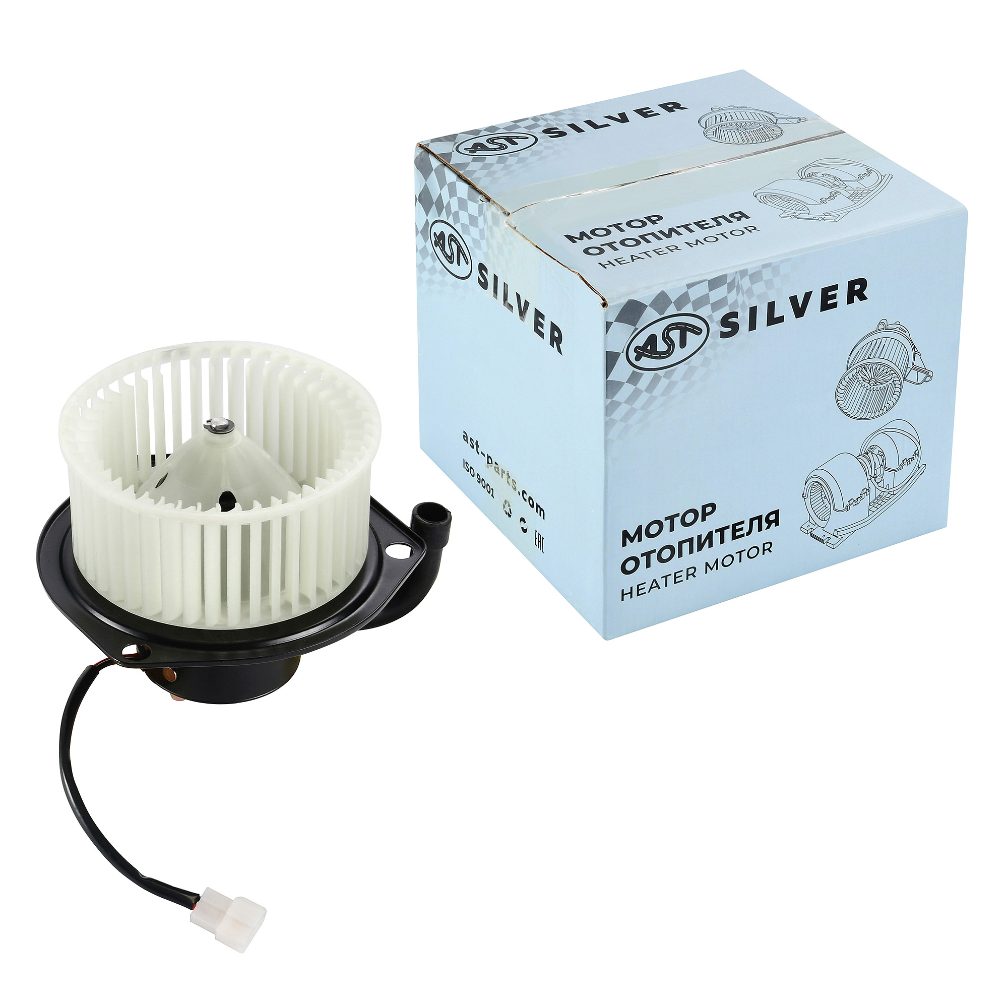 Мотор отопителя FAW J5/J6 (24v) (AST0442003/8101040-A18-1/8101040-367) OEM AST Silver