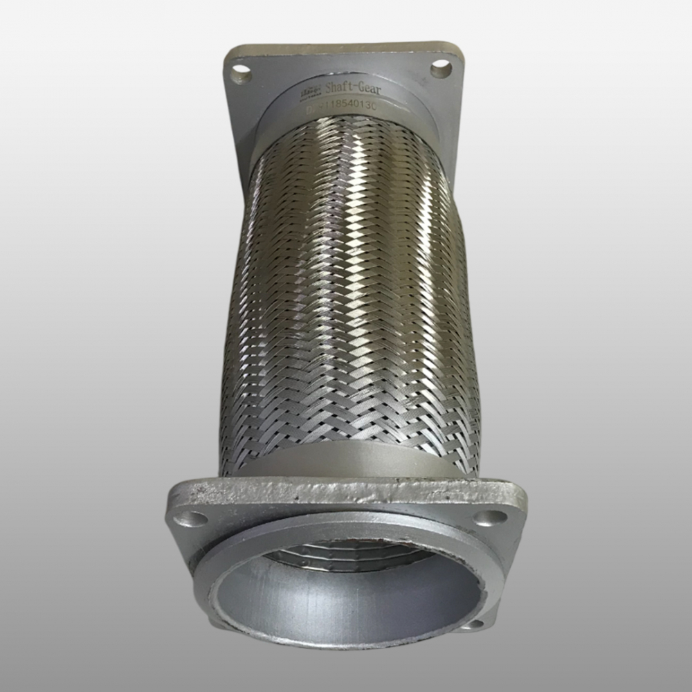 Гофра выхлопной системы D=120 L=330 (квадратные фланцы)