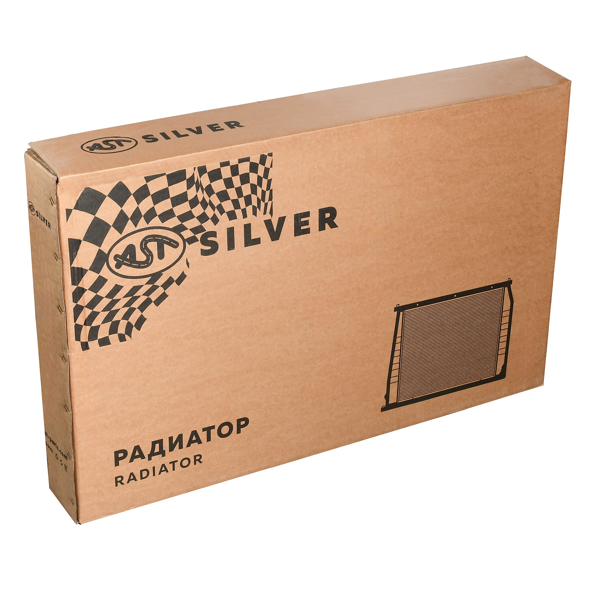 Радиатор WP13 SHAANXI (1200x750x80) D=60 D=60 X3000/X6000 с пластиковыми бачками (AST1802/SZ953000832/DZ97259532003) AST Silver