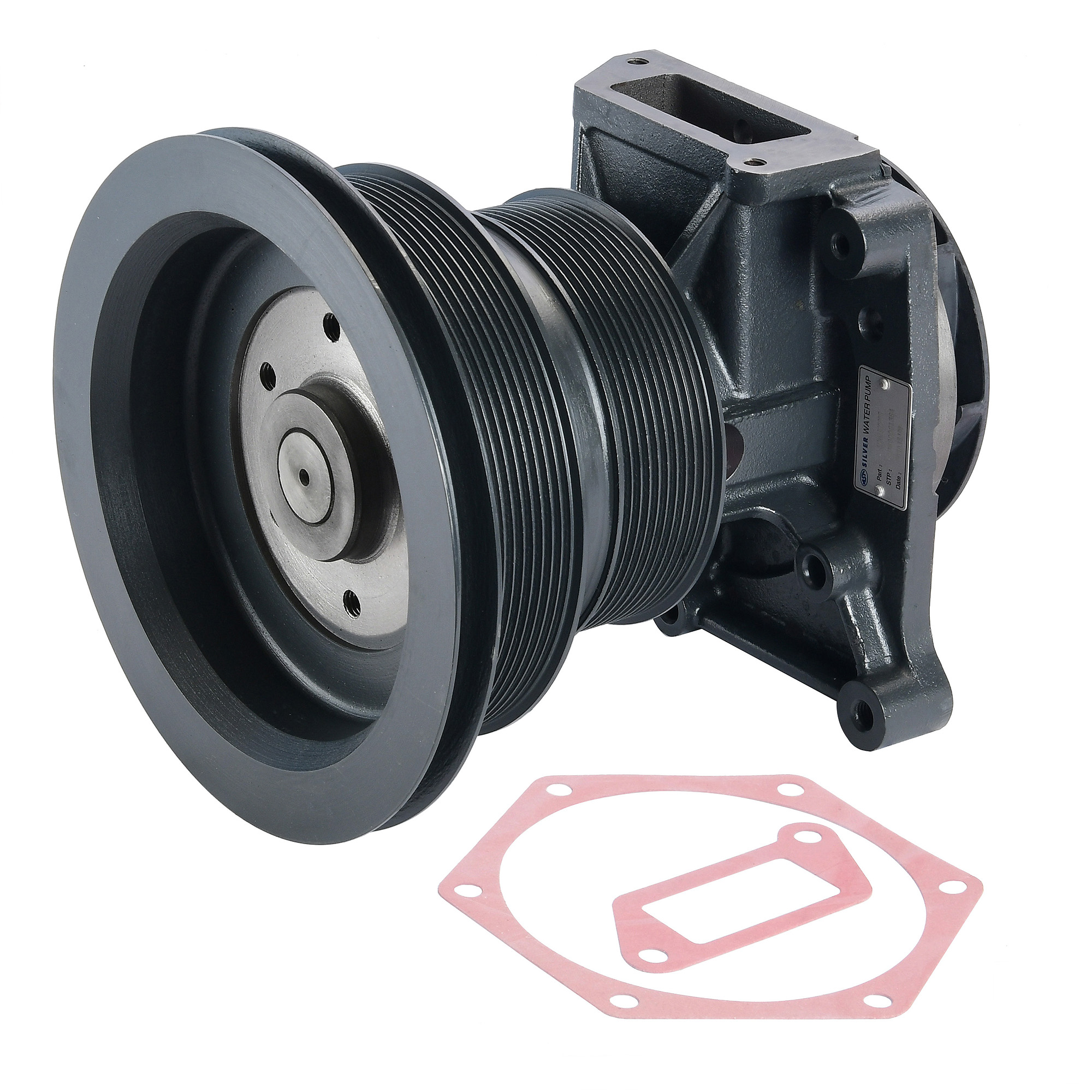 Насос водяной (помпа) WD615/WP10 (8PK+10PK+AV) (AST0462026/612600061697/612600061364) OEM AST Silver