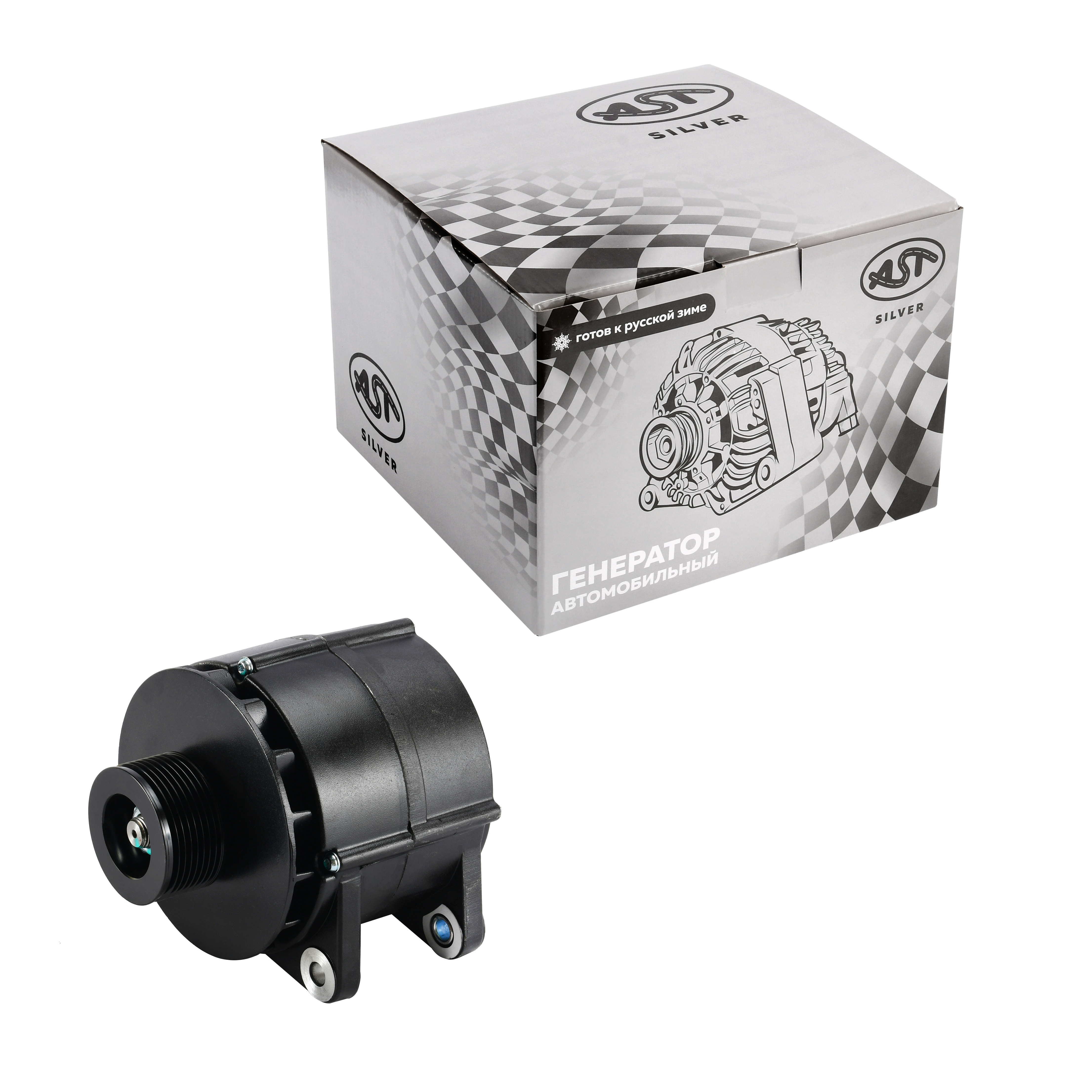 Генератор FAW E2/3 8-ручейковый шкив 24V 75A (AST1032/3701010-36D/JFZ2971B) AST Silver