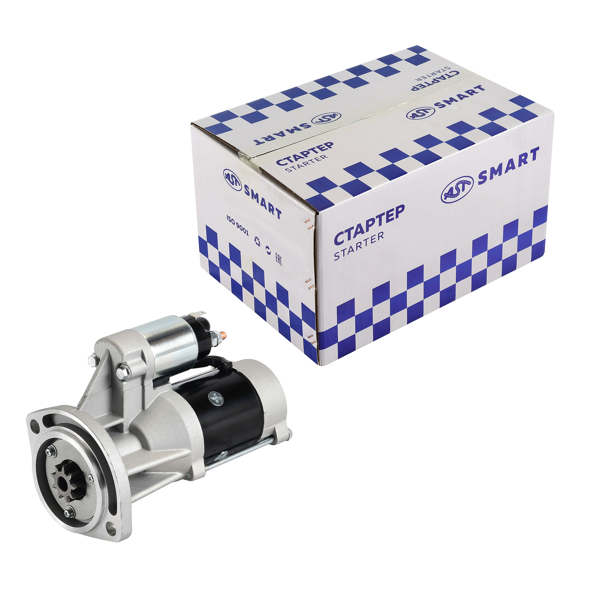 Стартер BAW 1044/1065 (E-3) FAW 1041/1031/1051 9 зуб. QDJ1338 12V/2.8kW (AST1380/QDJ1338/3708010-X2) AST Smart