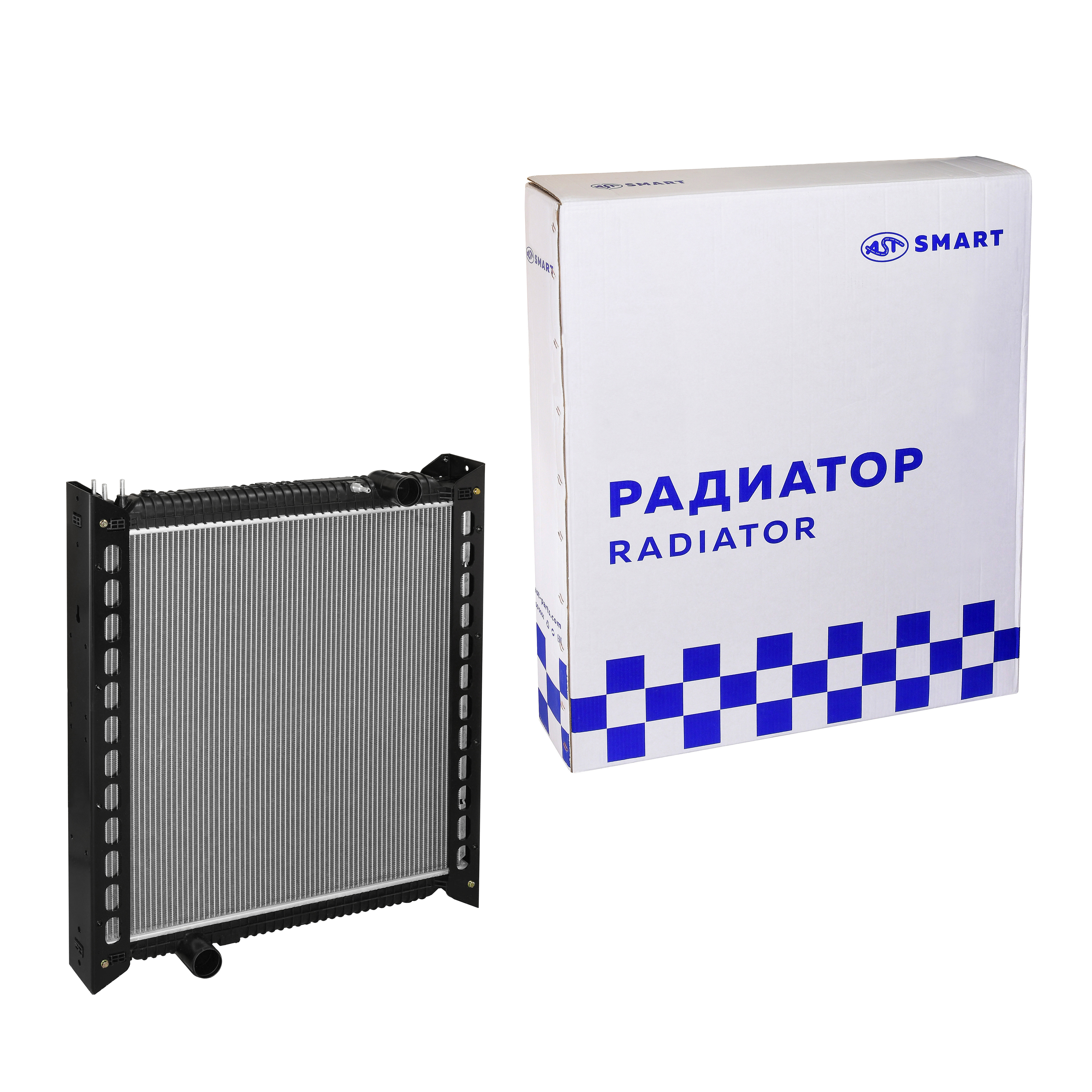 Радиатор WD615 (880x770x100) D=55 D=55 с пластиковыми бачками 290/336 л.с. (AST1174/WG9725530011) AST Smart