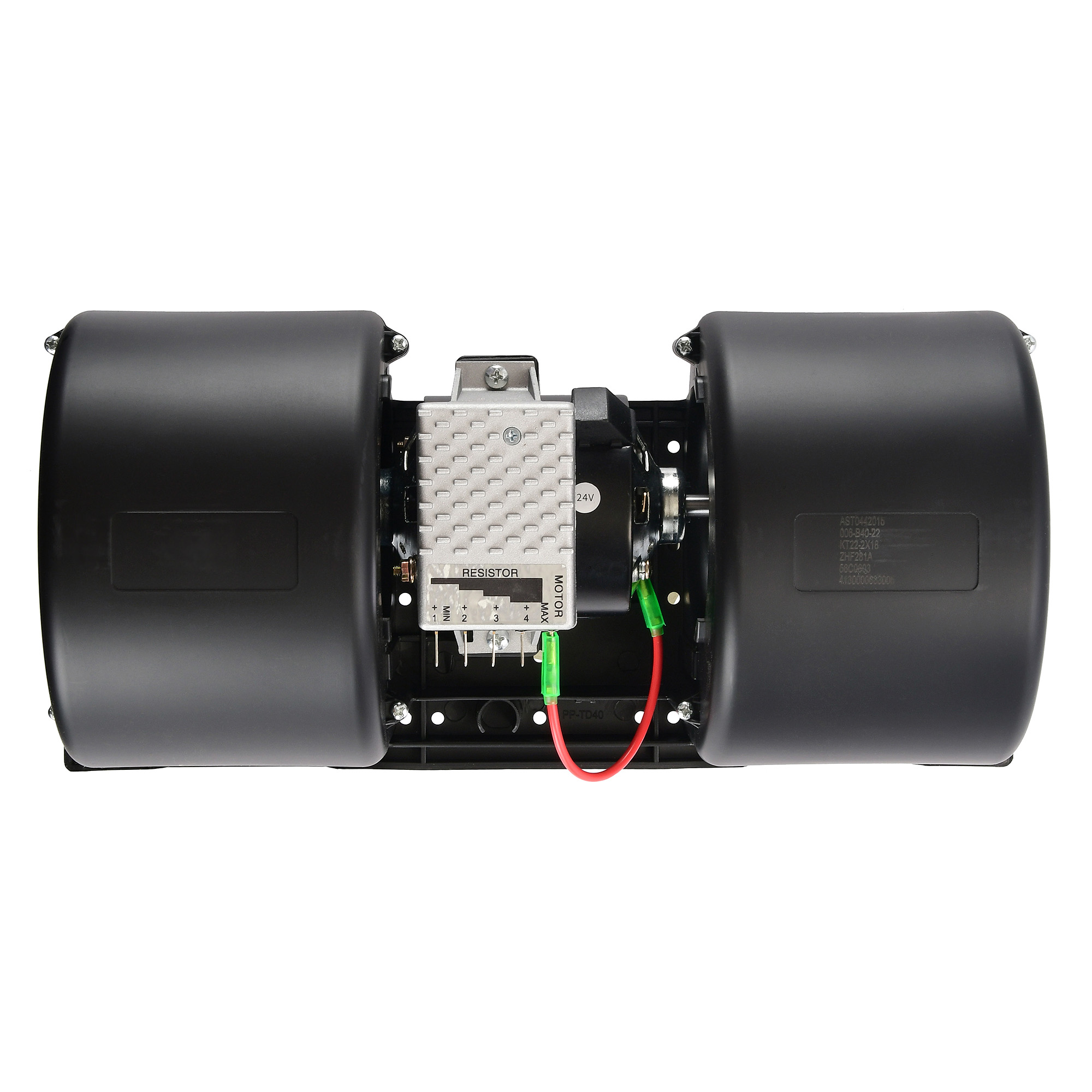 Мотор отопителя SDLG 956, 968/ VOLGABUS/ПАЗ (24v)  (AST0442015/006-B40-22/KT22-2X18/ZHF281A/56C0603/006B45B22/4130000633005) OEM AST Silver
