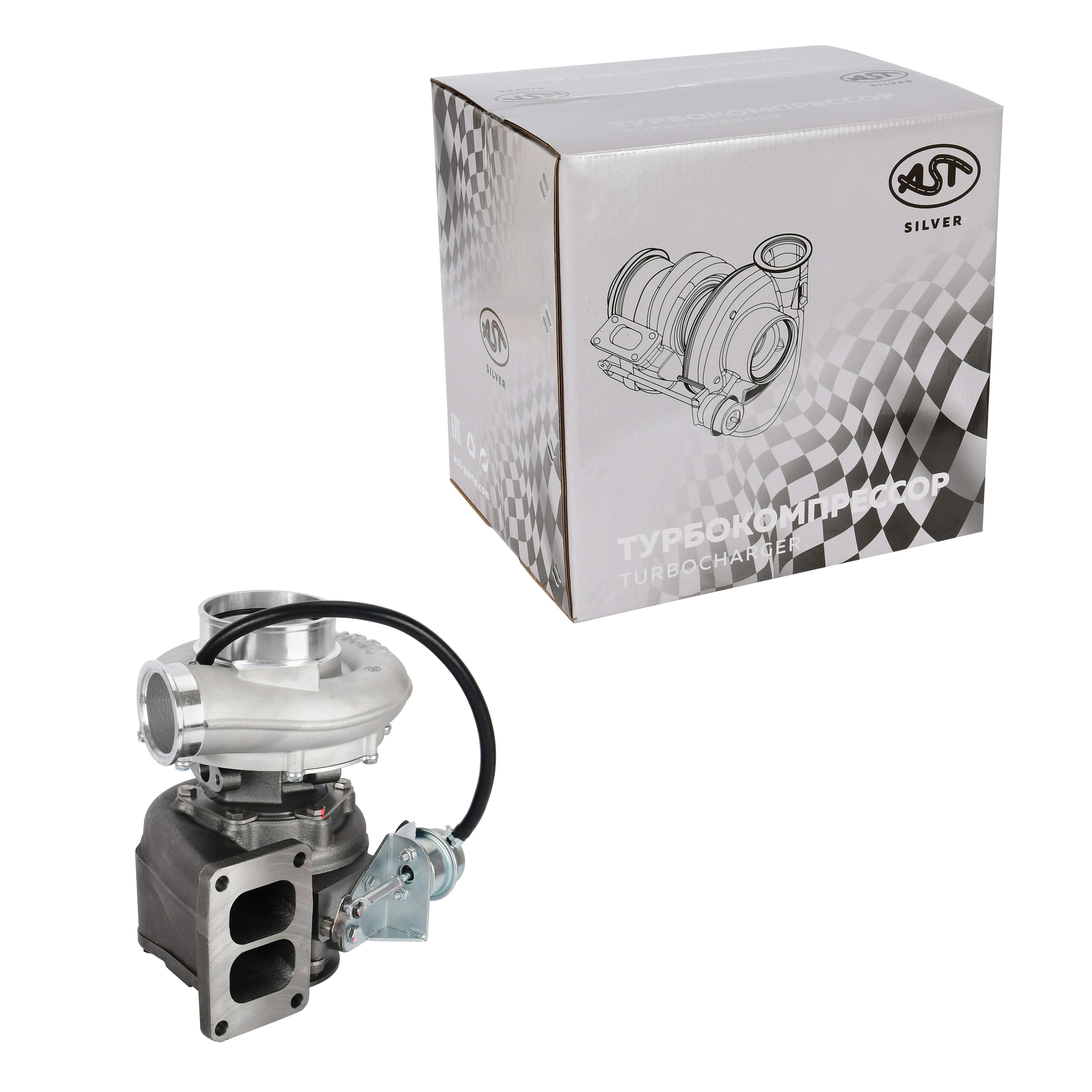 Турбина  WD615 HOWO E3 под хомут (AST1497/VG1540110088/VG1540110066) AST Silver