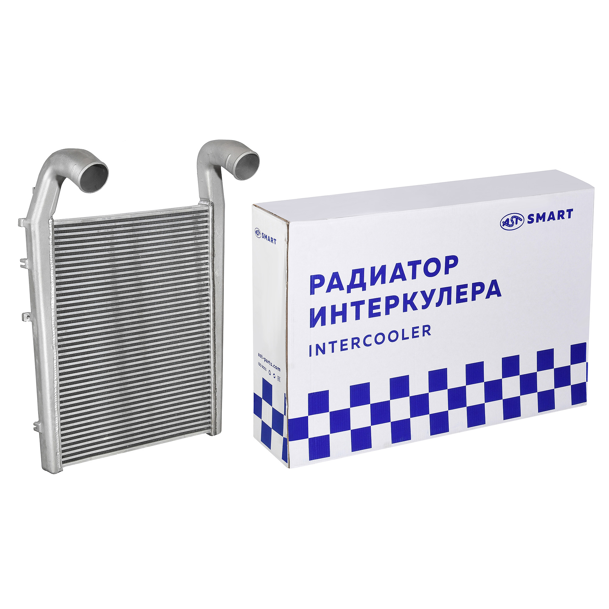 Радиатор интеркулера HOWO A7 D12 L=670-730 d=100  (AST1185/WG9918530002) AST Smart