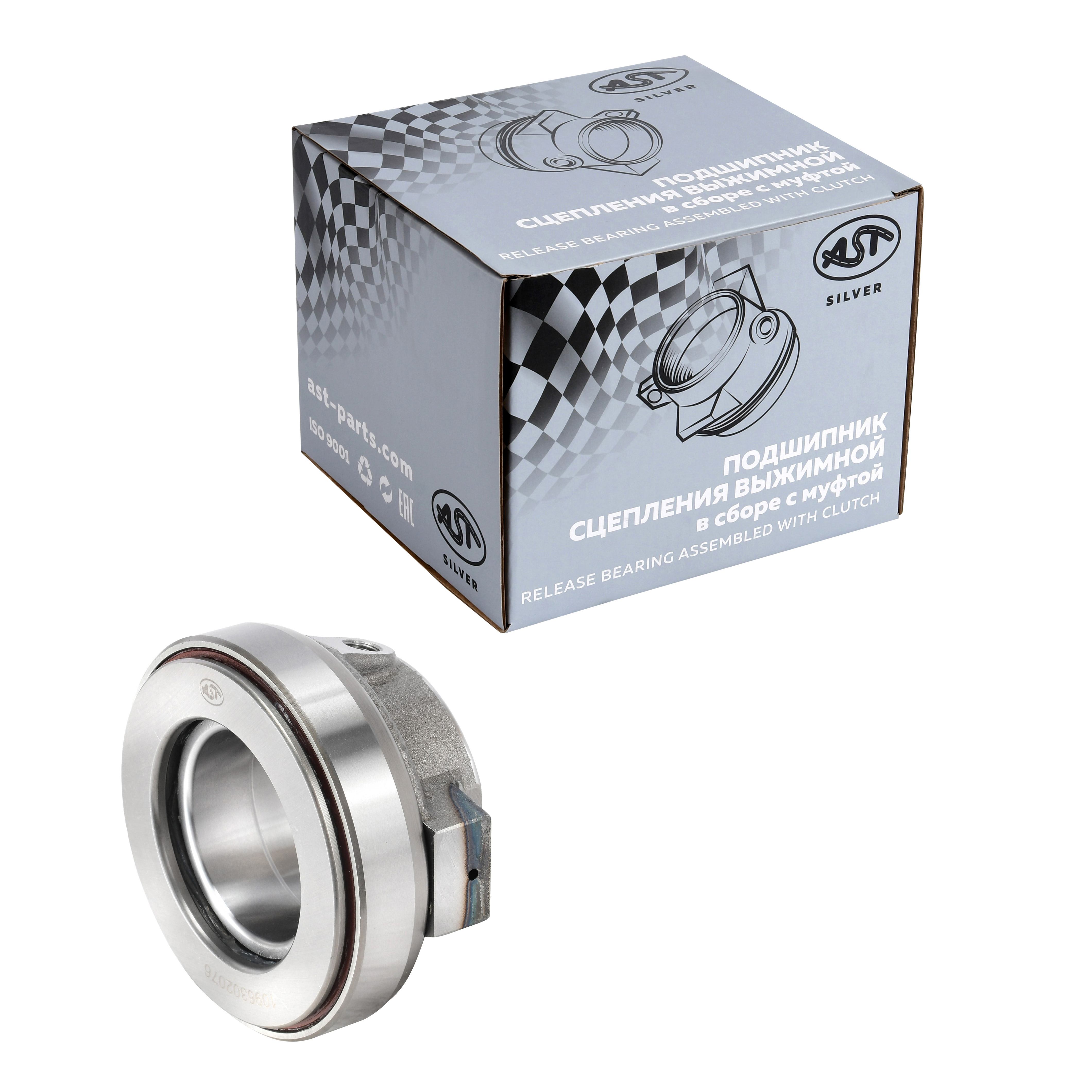 Подшипник выжимной с короткой муфтой в сборе (AST1148/3151600551 / CT5747F3 / 1765-00039 / 1096302076 / 217000164 / 996713KA2) OEM AST Silver