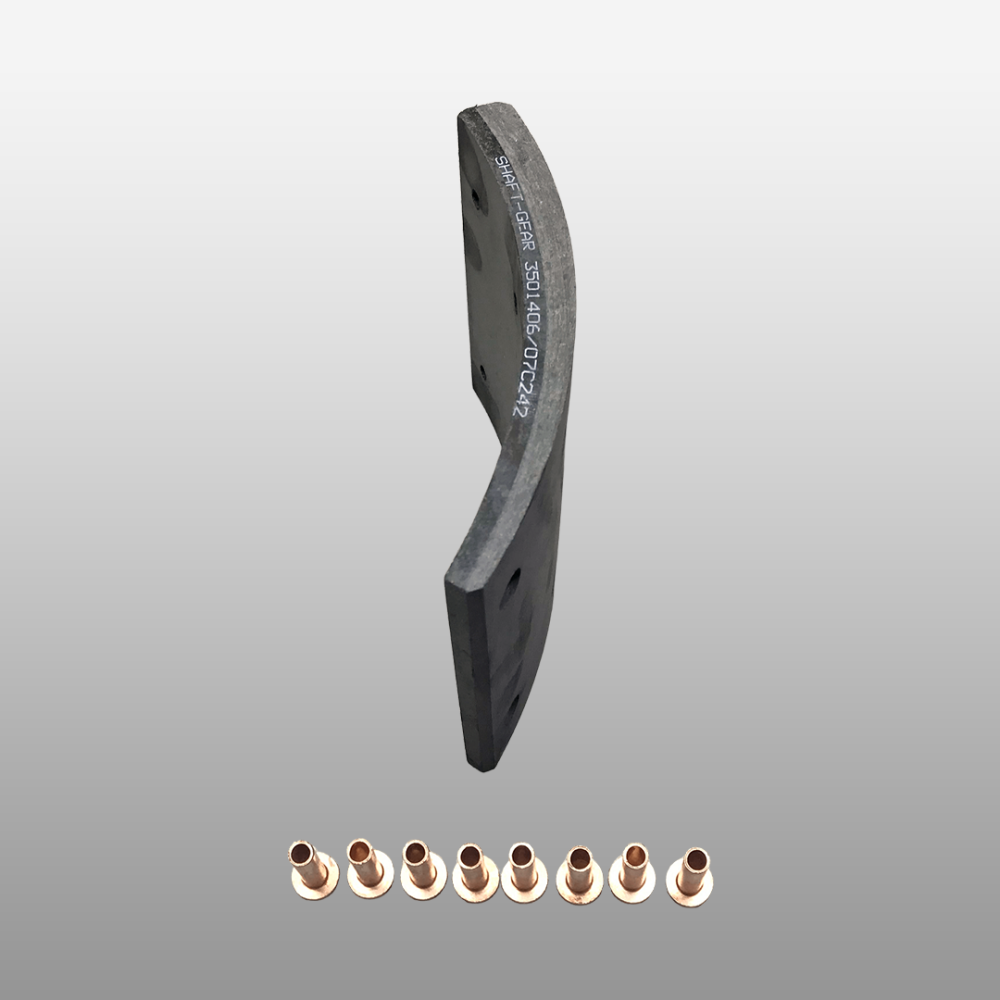 Накладка тормозная передняя FAW J6 (длинная 8отв.) QINYAN