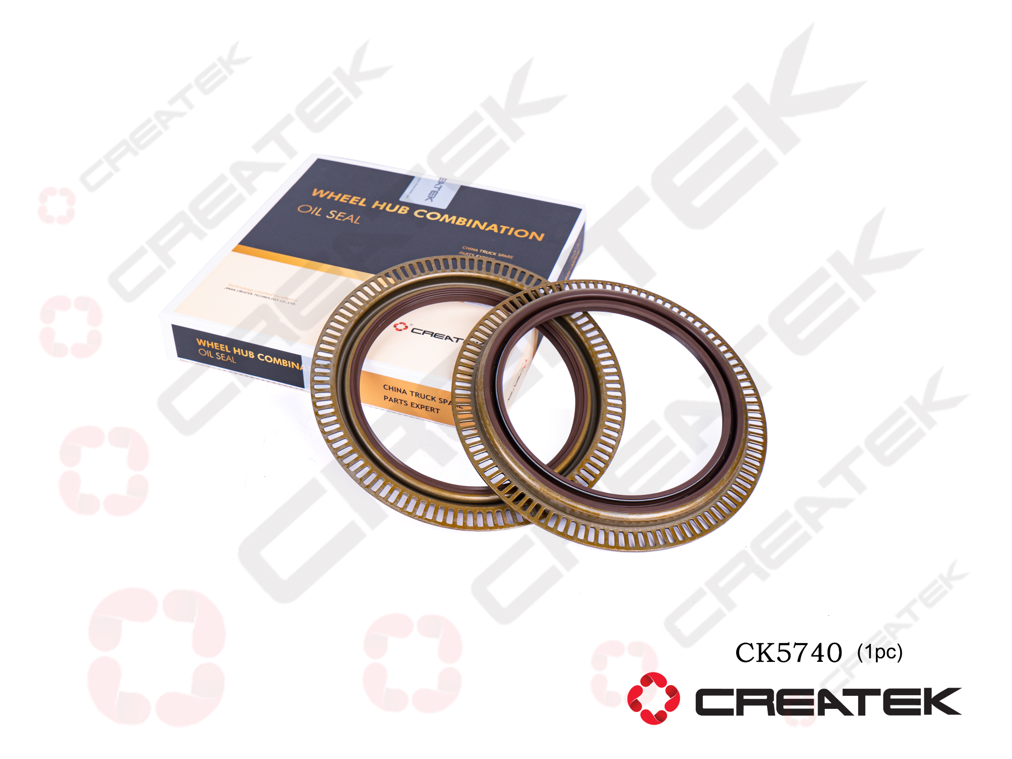 Сальник задней ступицы 145x175/205х9/14 с кольцом ABS Shaanxi F3000 CREATEK
