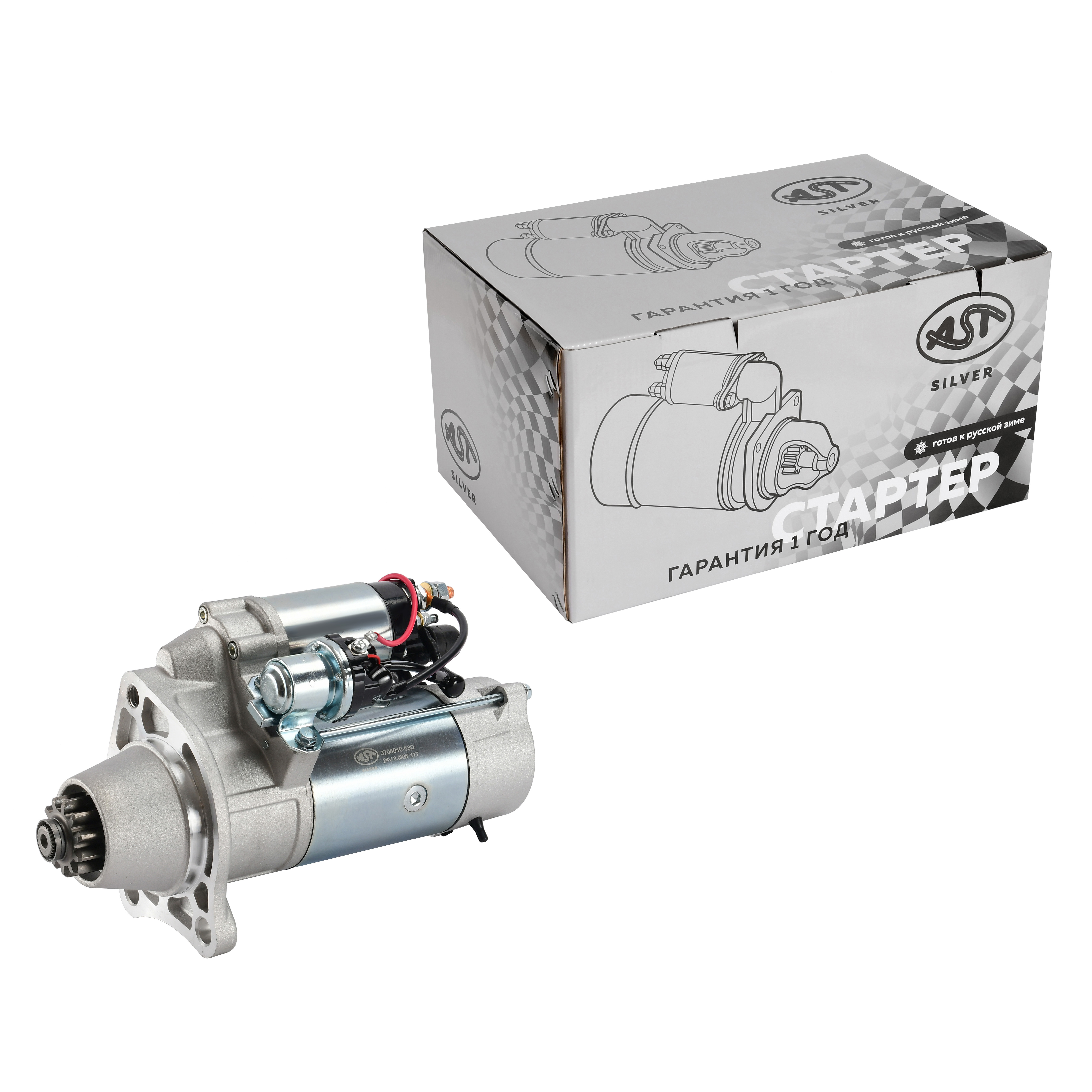 Стартер FAW J6/J7 11 зуб. CA6DM/CA6DM2/CA6DM3 (AST1395/M105R3003SE/3708010-53D/3708010-81DJ) AST Silver