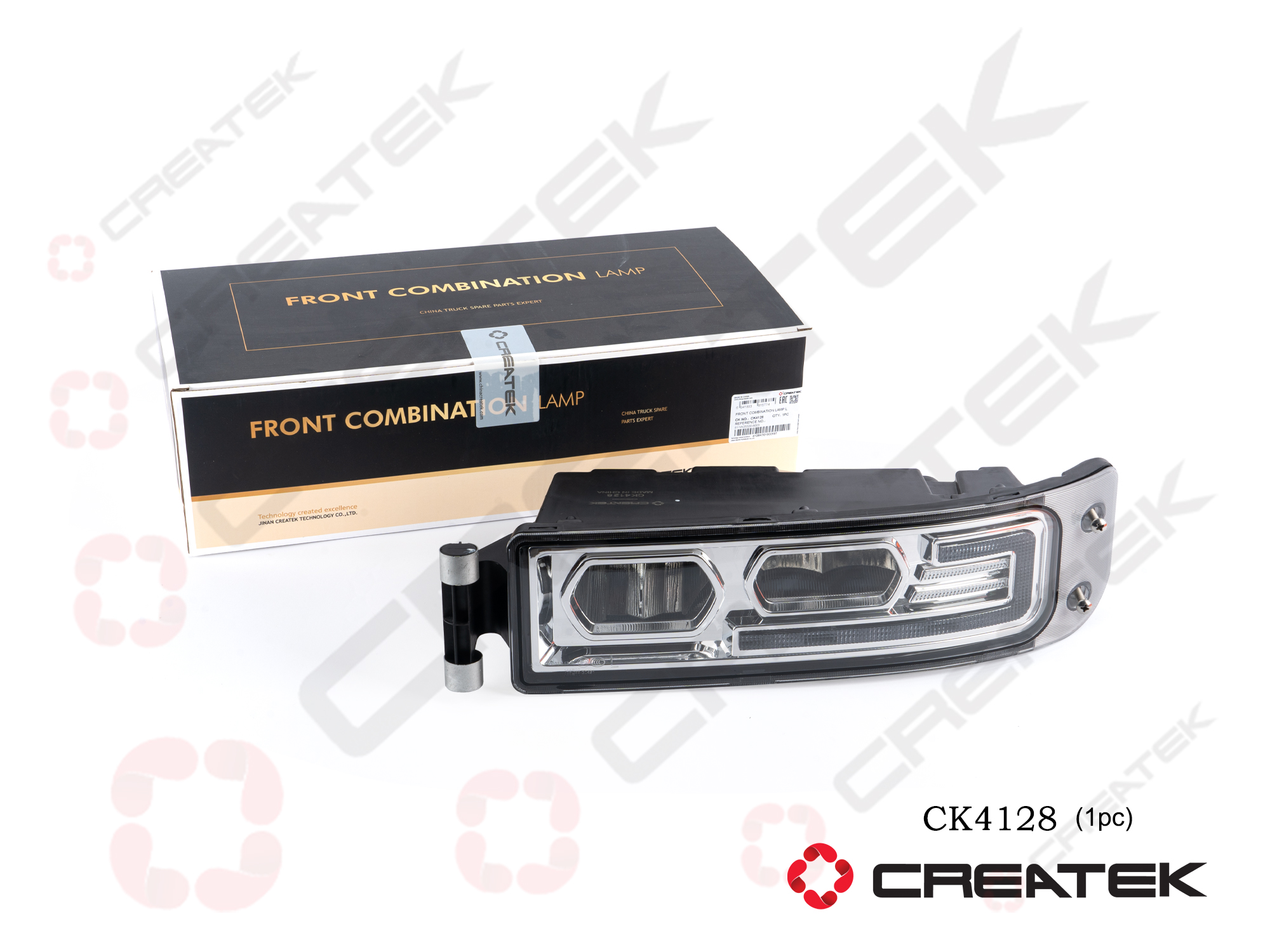 Фара противотуманная левая (ДХО LED) HOWO SITRAK -C7H/G7 CREATEK