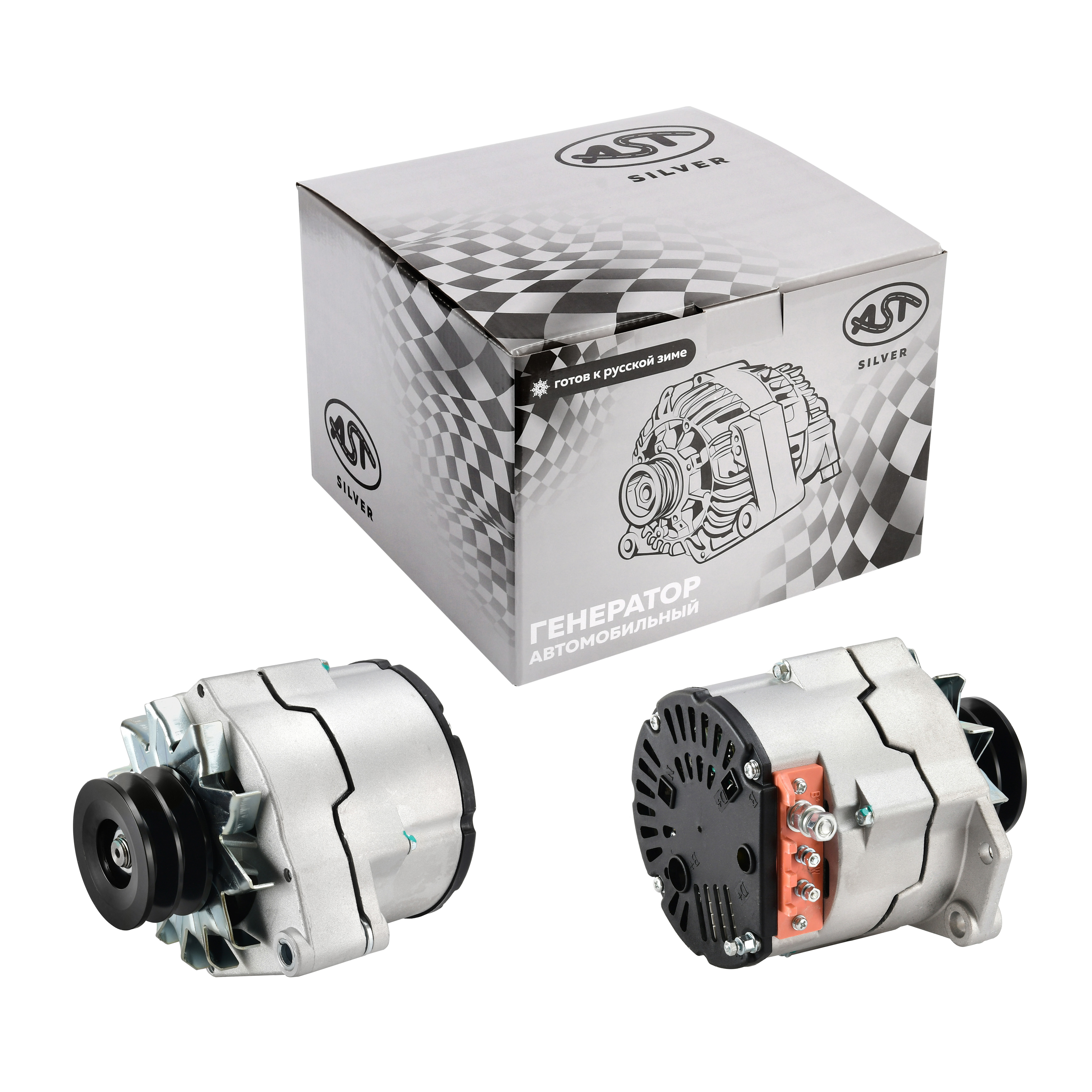 Генератор DEUTZ TD226  JFZ2501, JFZ2517B2 два клин. ремня (28V, 55A)  (AST1030/13024345/4110000991005/SP102071/JFZ2501) AST Silver