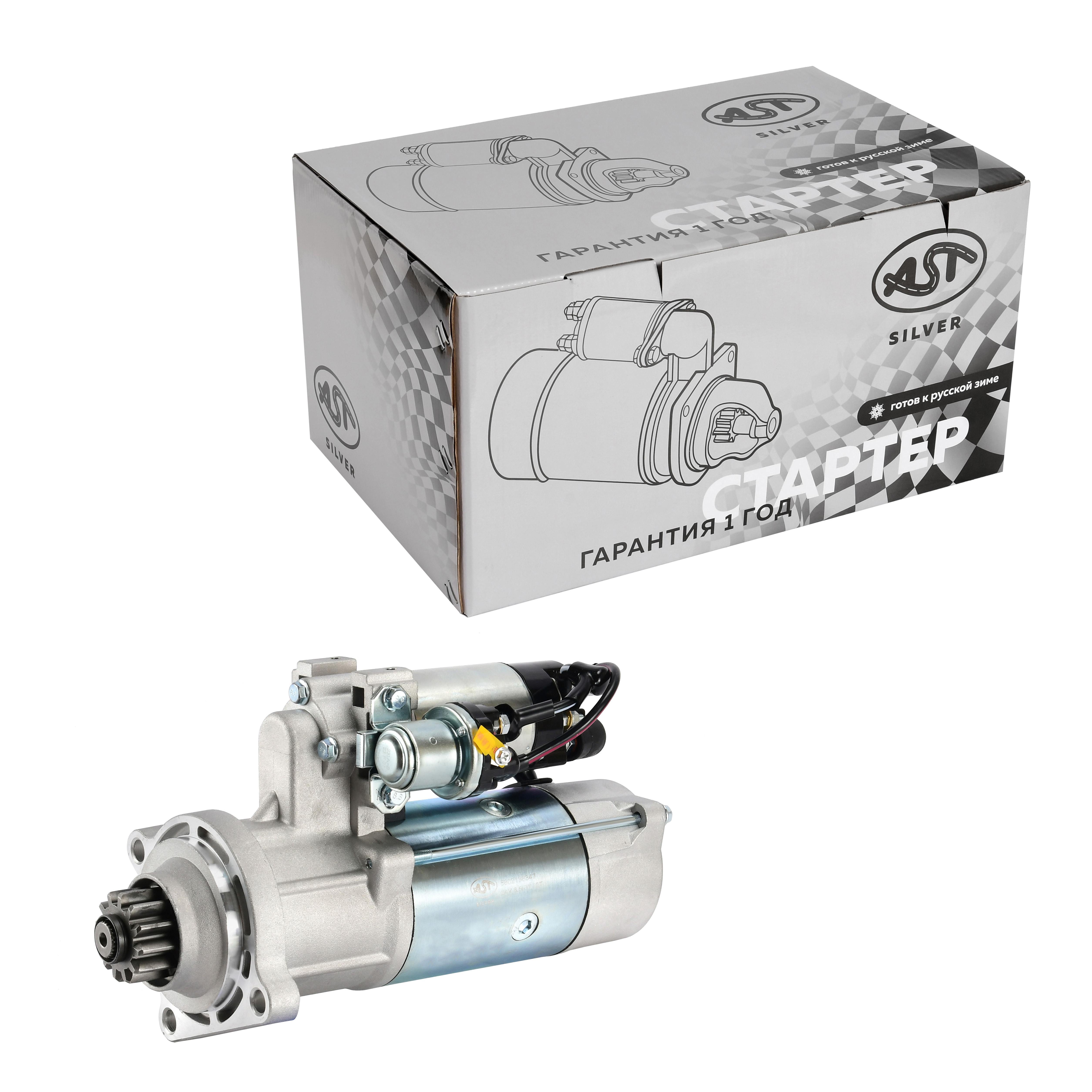 Стартер HONGYAN/IVECO C100/Cursor9 12 зуб. (AST1401/FAT5801655187/5802138347) AST Silver