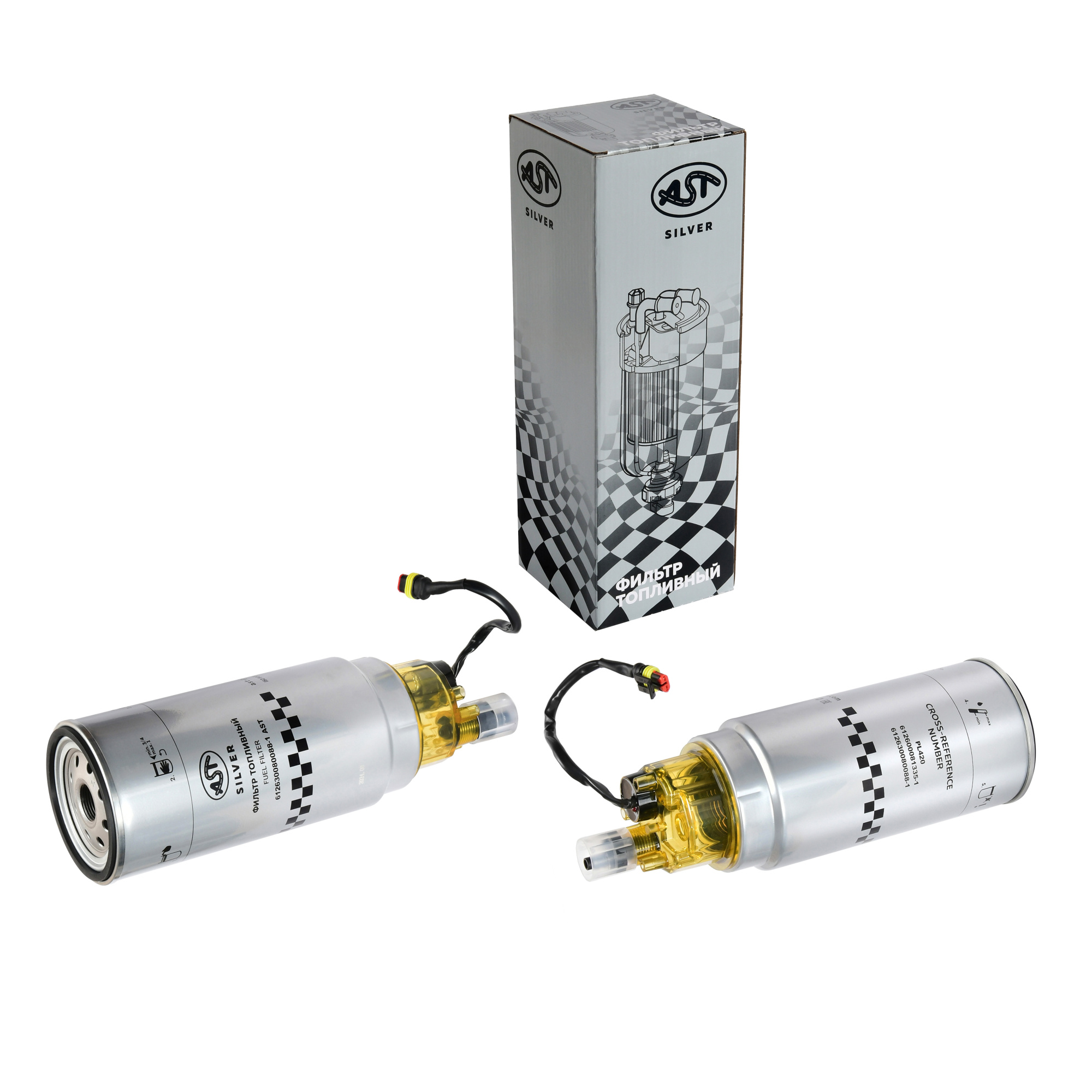 Фильтр топливный PL420 с подогревом (вилка) (AST1674/612600081335-1/612630080088-1) AST Silver