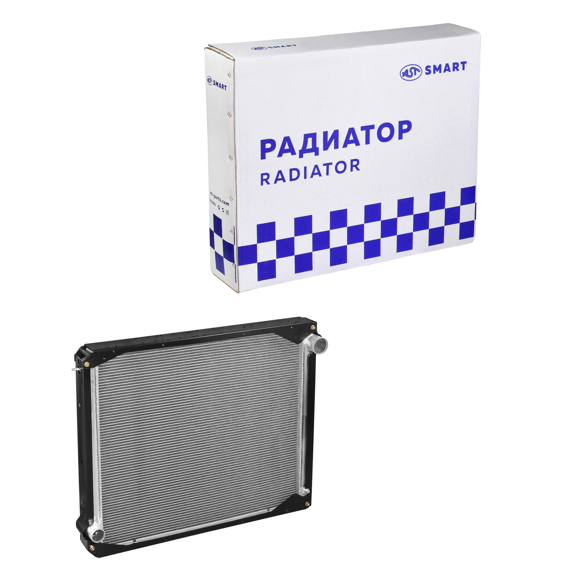 Радиатор FAW J6 (920x765x90) D=50 D=65 с алюминиевыми бачками (AST1163/1301010C50A) AST Smart