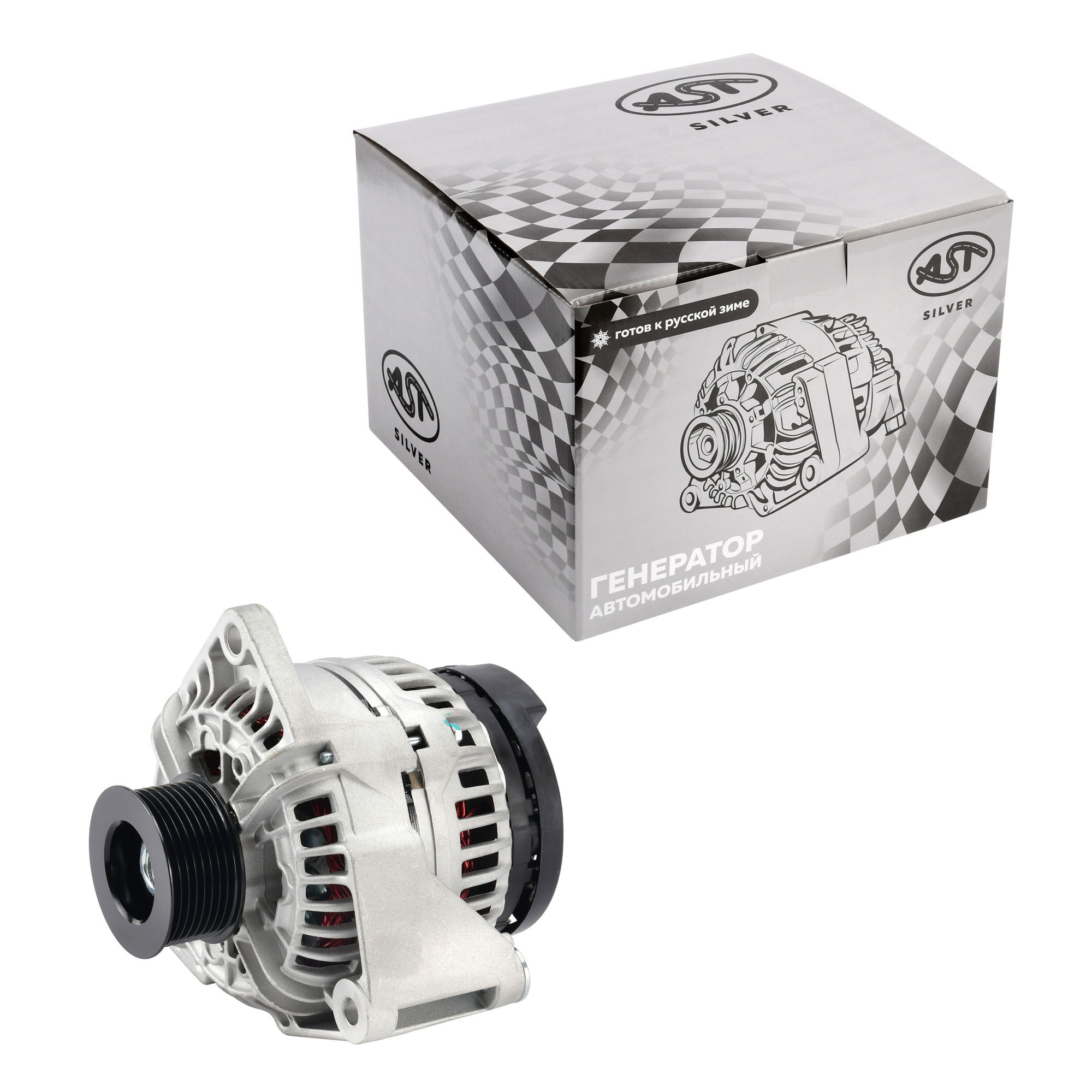 Генератор HOWO T5G MC11/MC13 28V-80A 5 контактов (AST1041/202V26101-6261) AST Silver