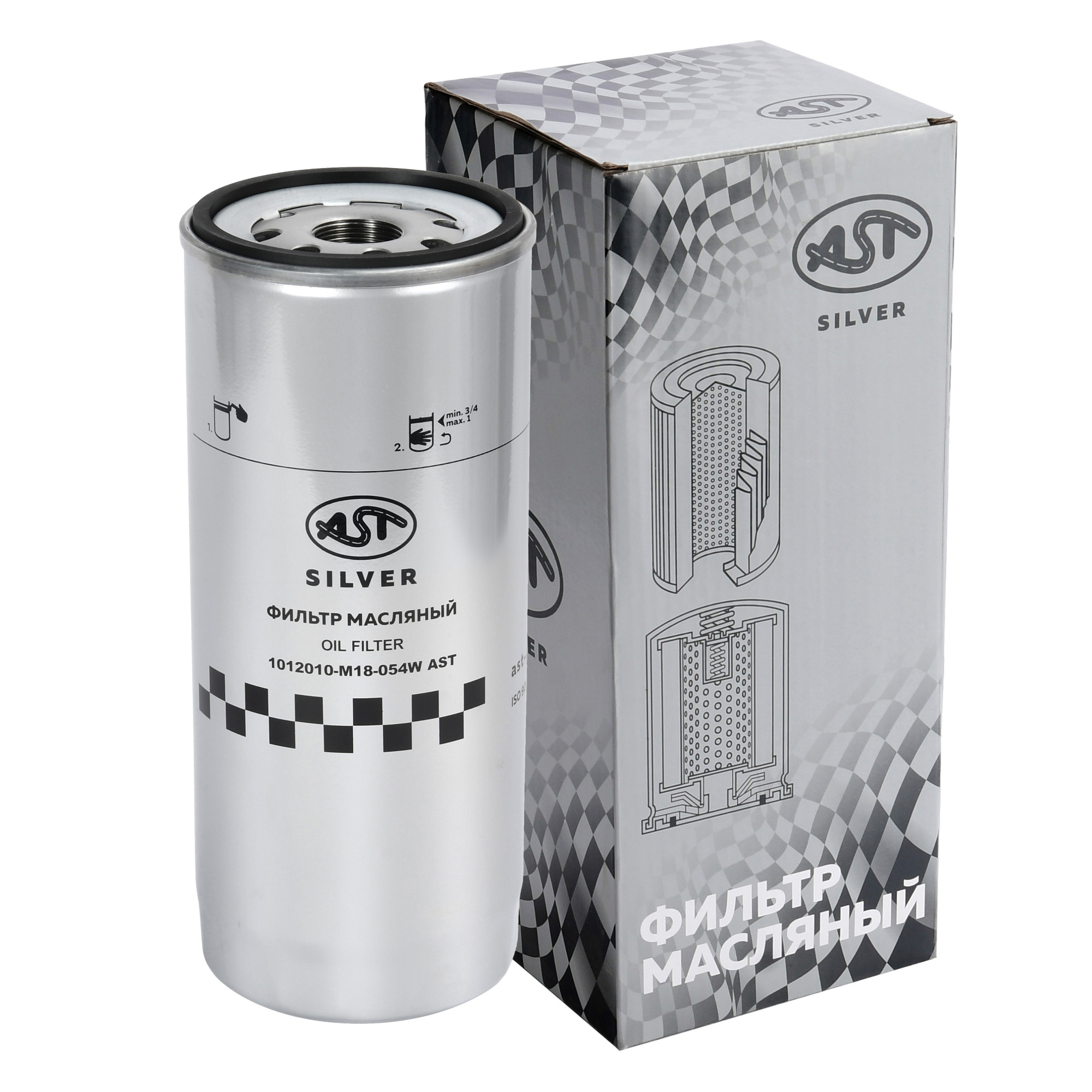Фильтр масляный JX1023 FAW J6/J7 4180 4250 (AST1633/1012010-M18-054W) AST Silver