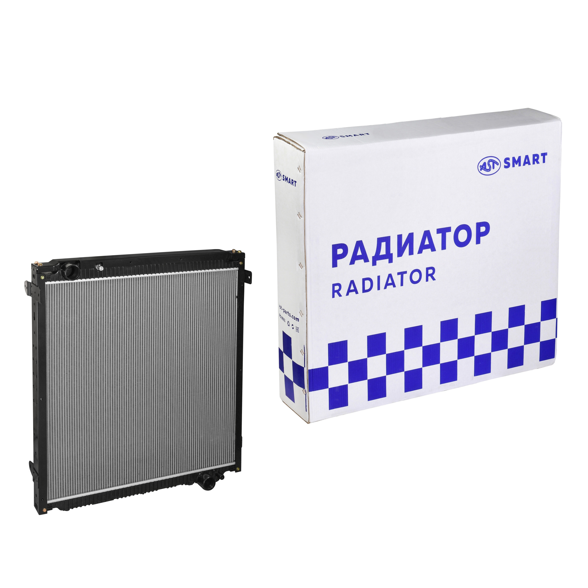 Радиатор MC13 HOWO T5G/C7H/MAN D2676 (1040х910х70) D=60 D=60 с пластиковыми бачками (AST1172/712W06100-0005\WG9925530136/1) AST Smart