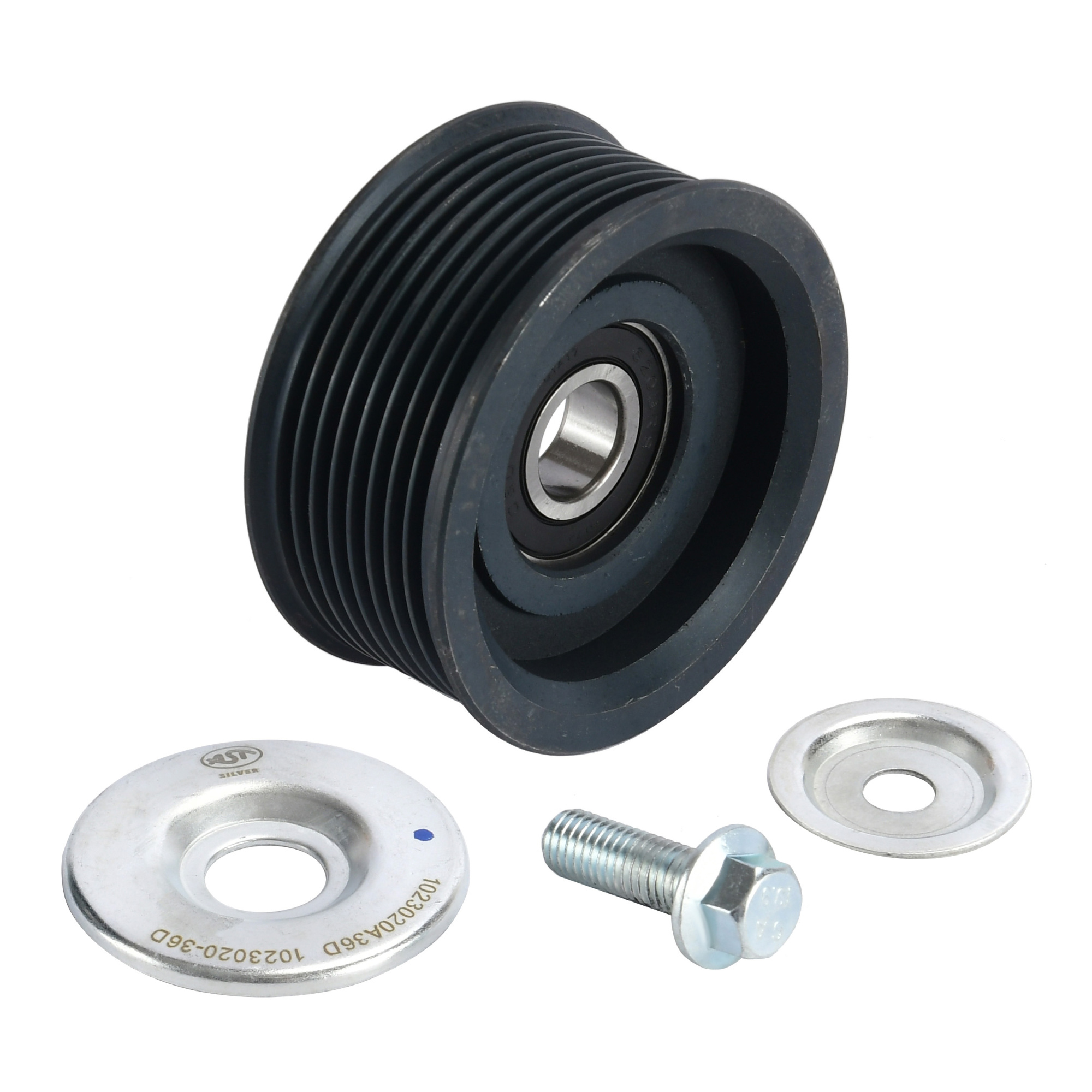 Ролик обводной FAW J6 CA6DL2 8PK (AST1358/1023020A36D/1023020-36D) AST Silver