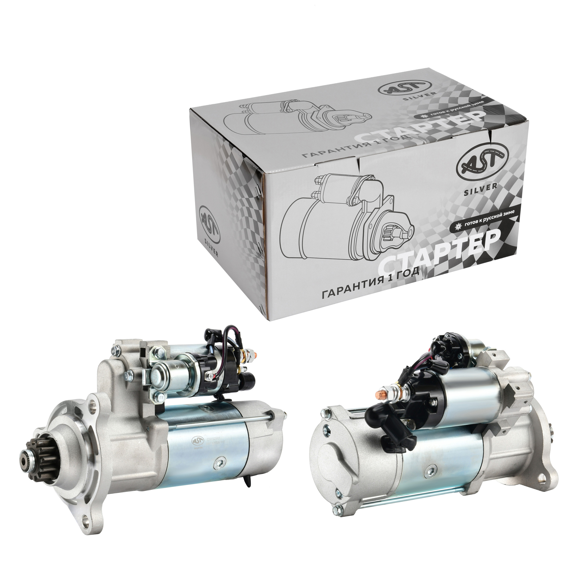 Стартер CUMMINS 12 зуб. DONG FENG GX ISZ14L (AST1383/C5612901/5612901) AST Silver