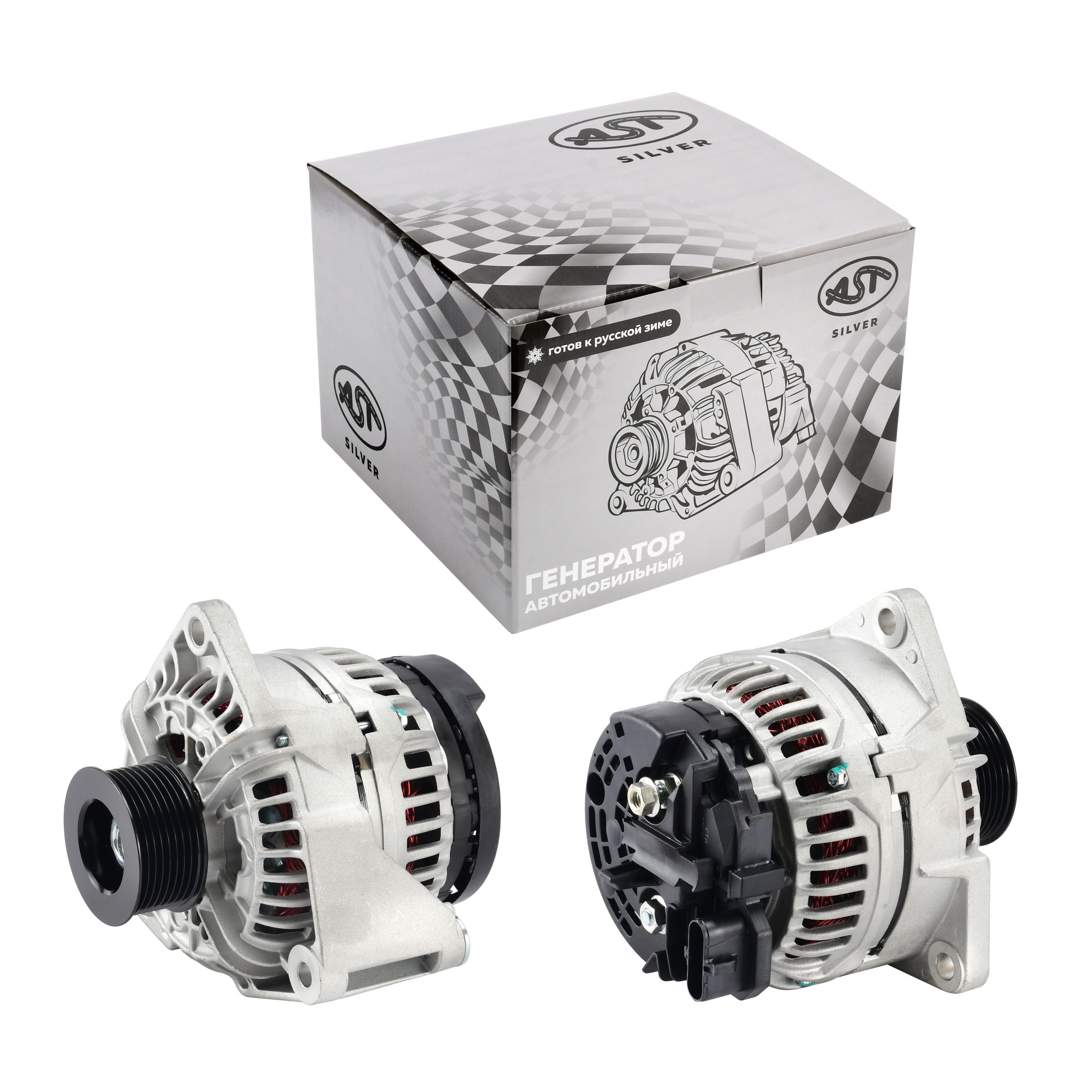 Генератор HOWO T5G MC11/MC13 28V-80A 5 контактов (AST1041/202V26101-6261) AST Silver