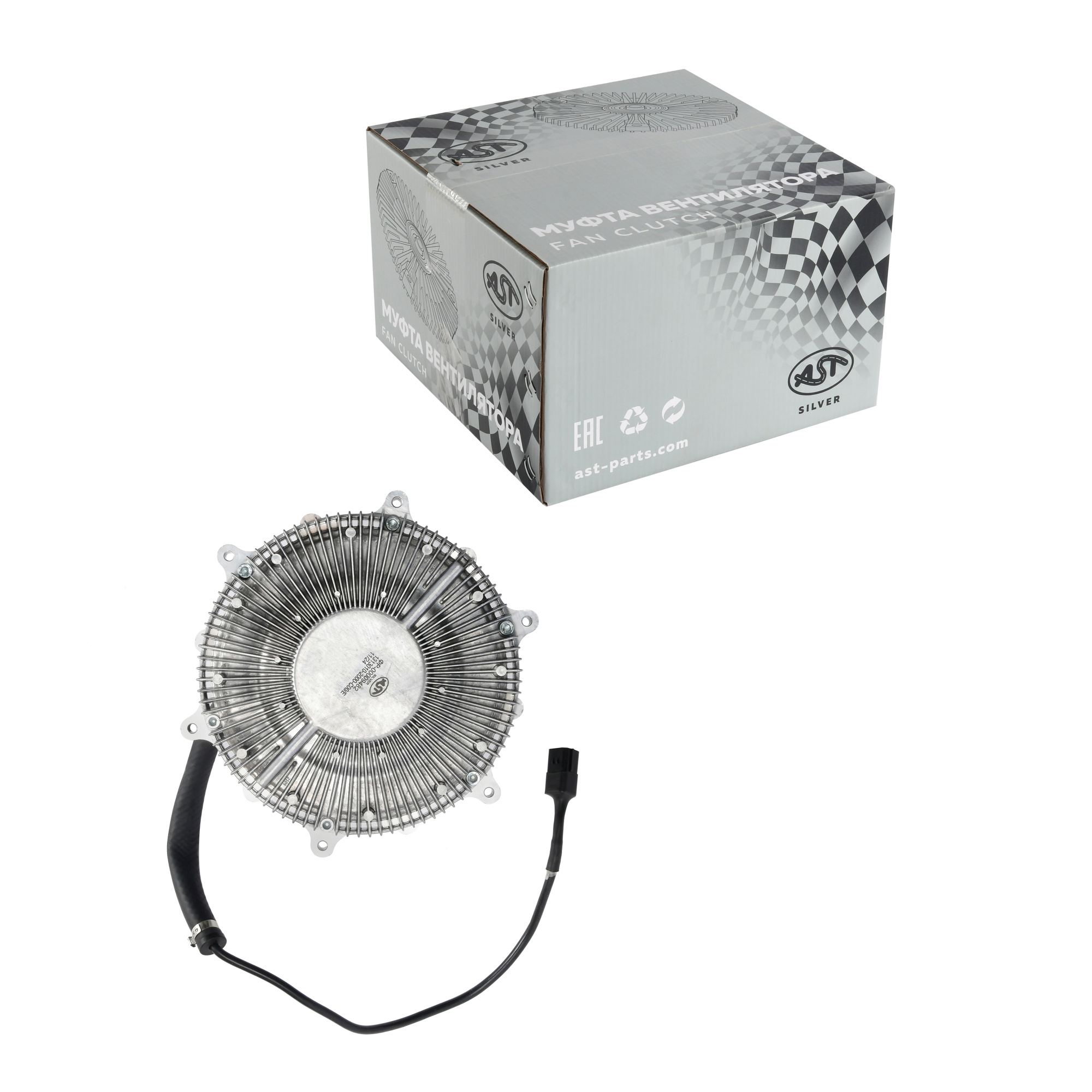 Муфта вентилятора FAW J7 CA6DM3-55E53 электрическая (AST1093/1313010-2000-C00/E) OEM AST Silver