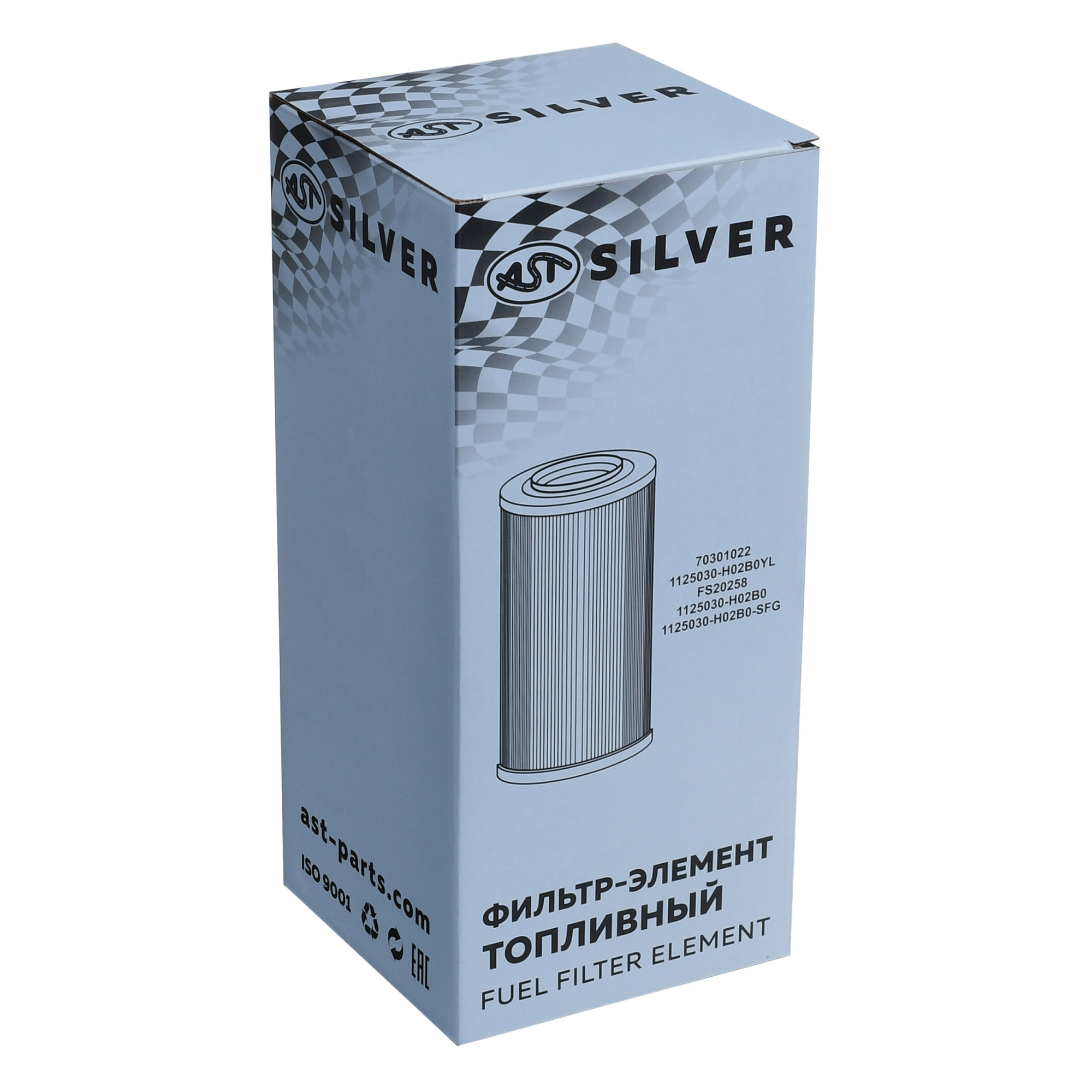 Фильтр-элемент DONG FENG GX топливный (AST1686/70301022/1125030-H02B0YL/FS20258/1125030-H02B0/1125030-H02B0-SFG) AST Silver