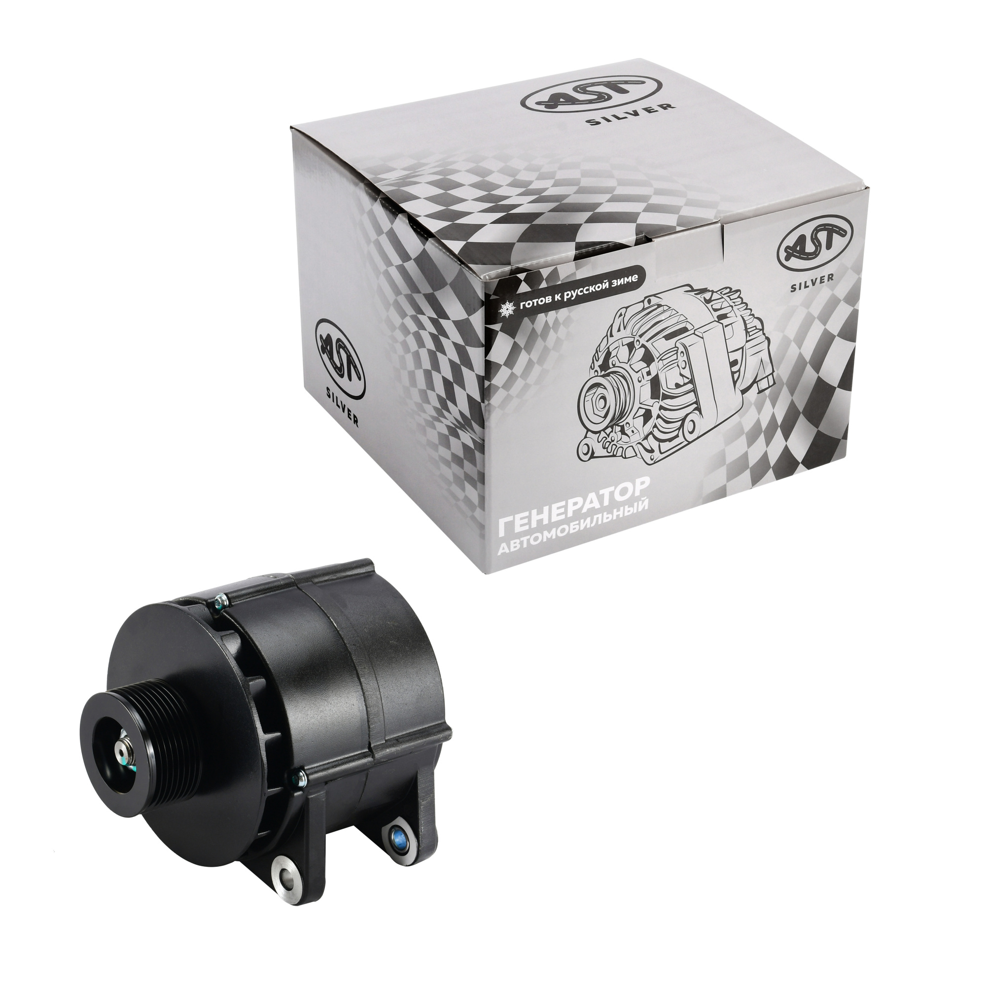 Генератор FAW E2/3 8-ручейковый шкив 24V 75A (AST1032/3701010-36D/JFZ2971B) AST Silver