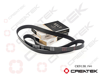 Ремень ручейковый 8PK1092 генератора Shaanxi Евро-5 CREATEK