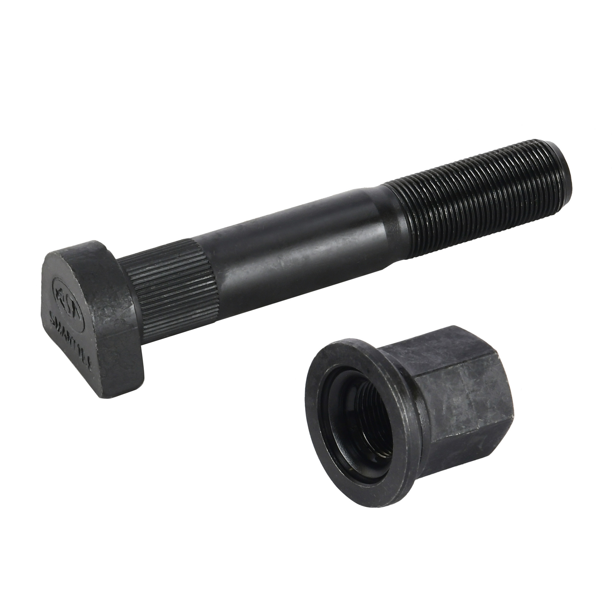 Шпилька колеса с гайкой AST D-23 L-132/144 (10.9) с насечкой ОТКРЫТАЯ (AST1743) Smart