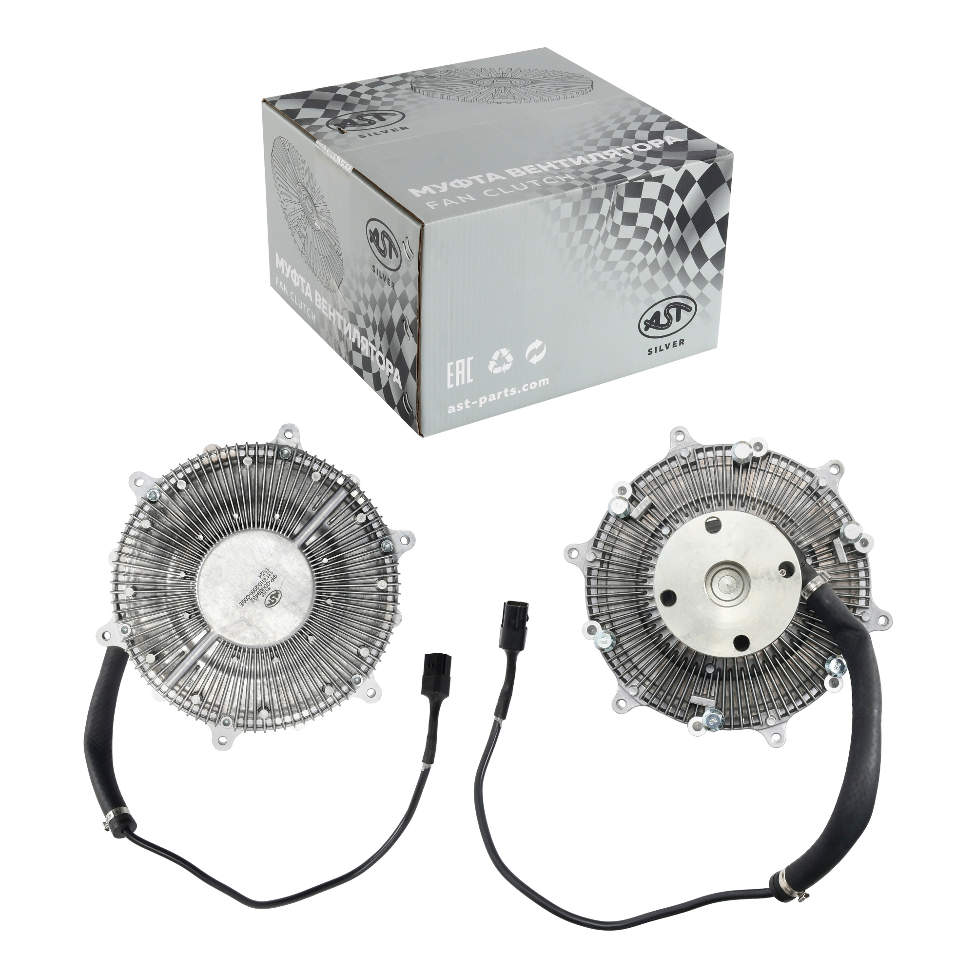 Муфта вентилятора FAW J7 CA6DM3-55E53 электрическая (AST1093/1313010-2000-C00/E) OEM AST Silver