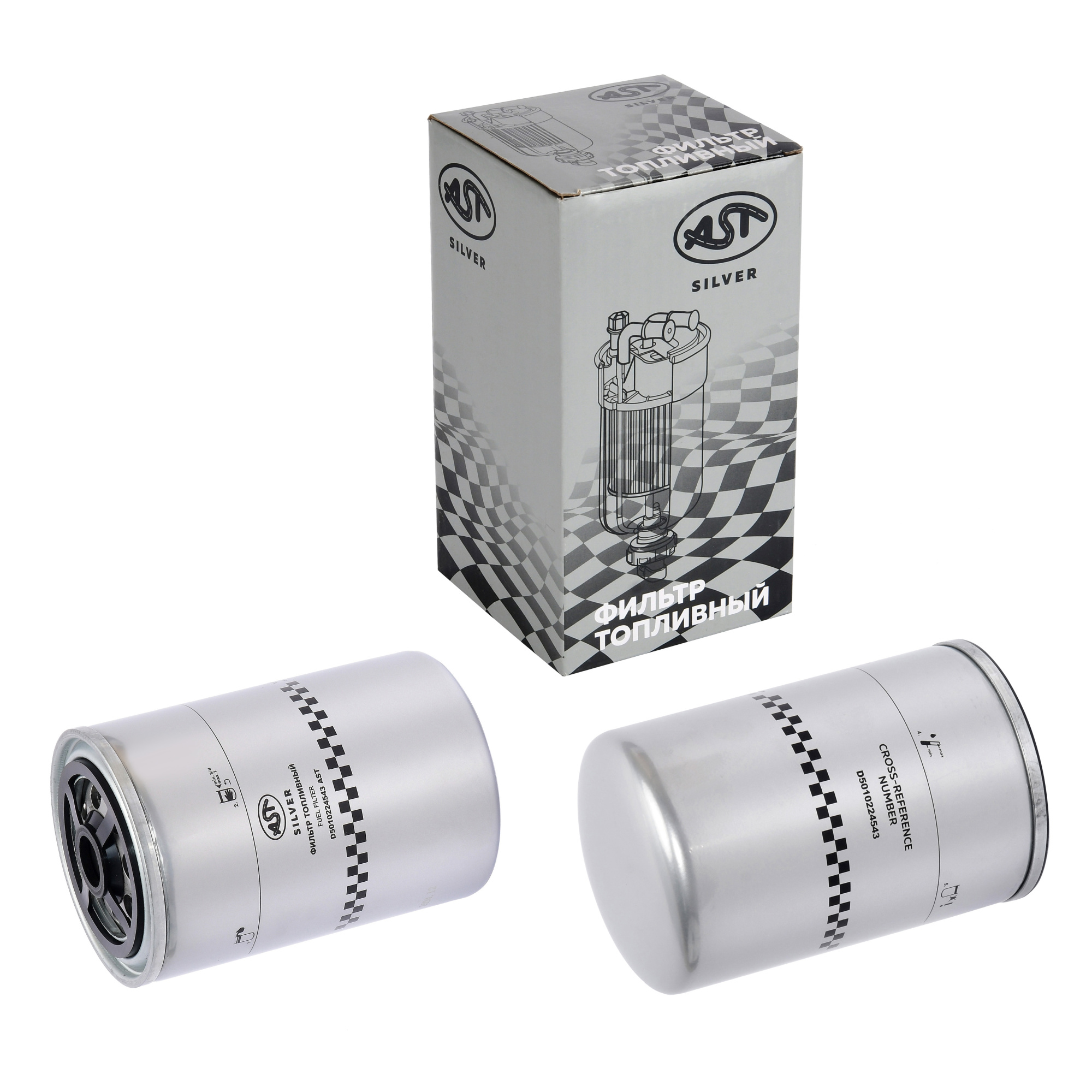 Фильтр топливный CUMMINS DONG FENG KC (AST1655/SH11052007855/D5010224543/D5010477855) AST Silver