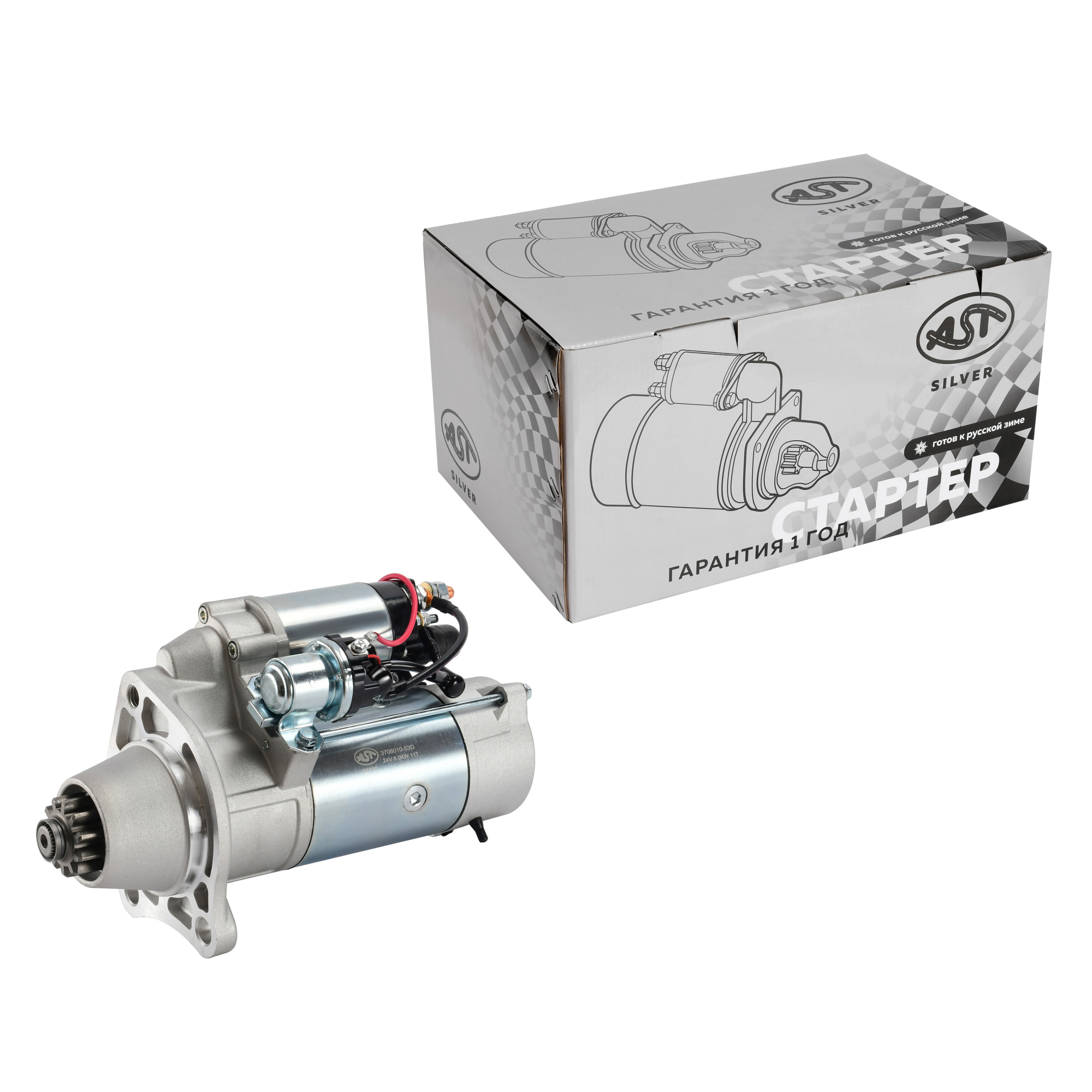 Стартер FAW J6/J7 11 зуб. CA6DM/CA6DM2/CA6DM3 (AST1395/M105R3003SE/3708010-53D/3708010-81DJ) AST Silver