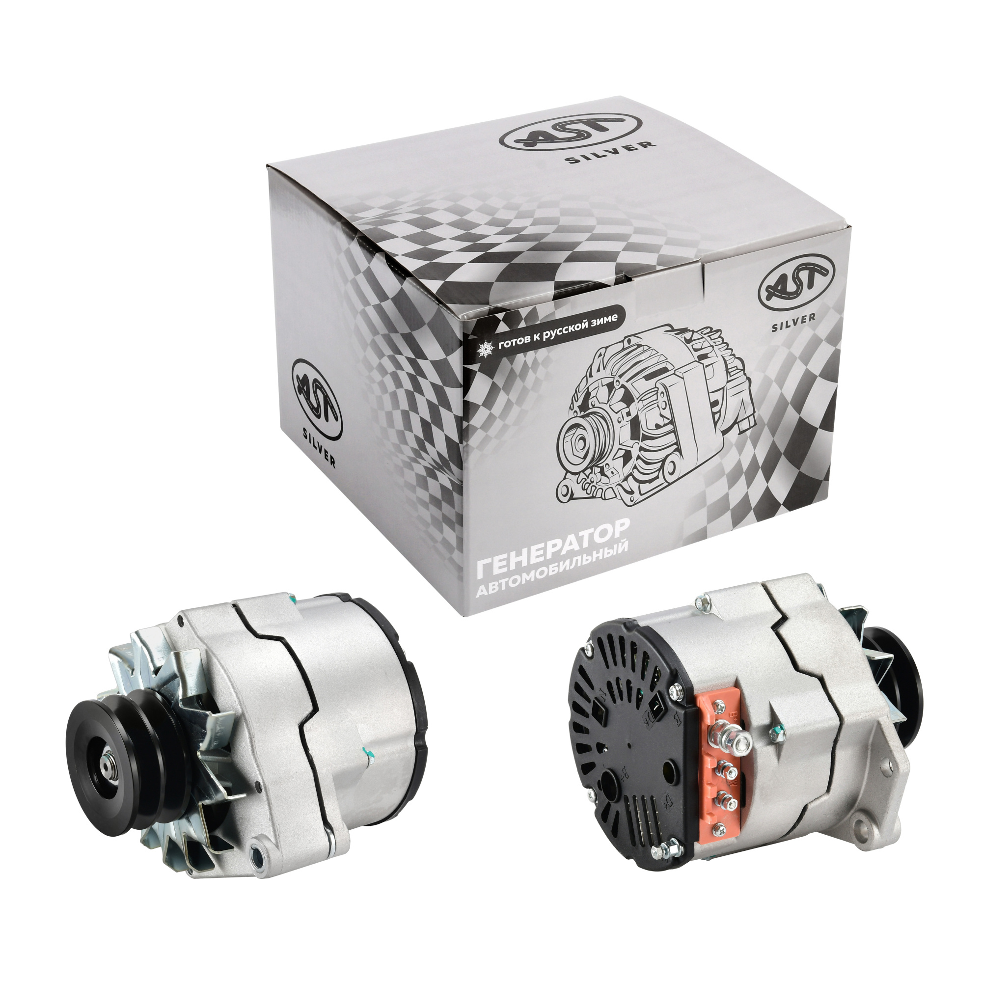 Генератор DEUTZ TD226  JFZ2501, JFZ2517B2 два клин. ремня (28V, 55A)  (AST1030/13024345/4110000991005/SP102071/JFZ2501) AST Silver
