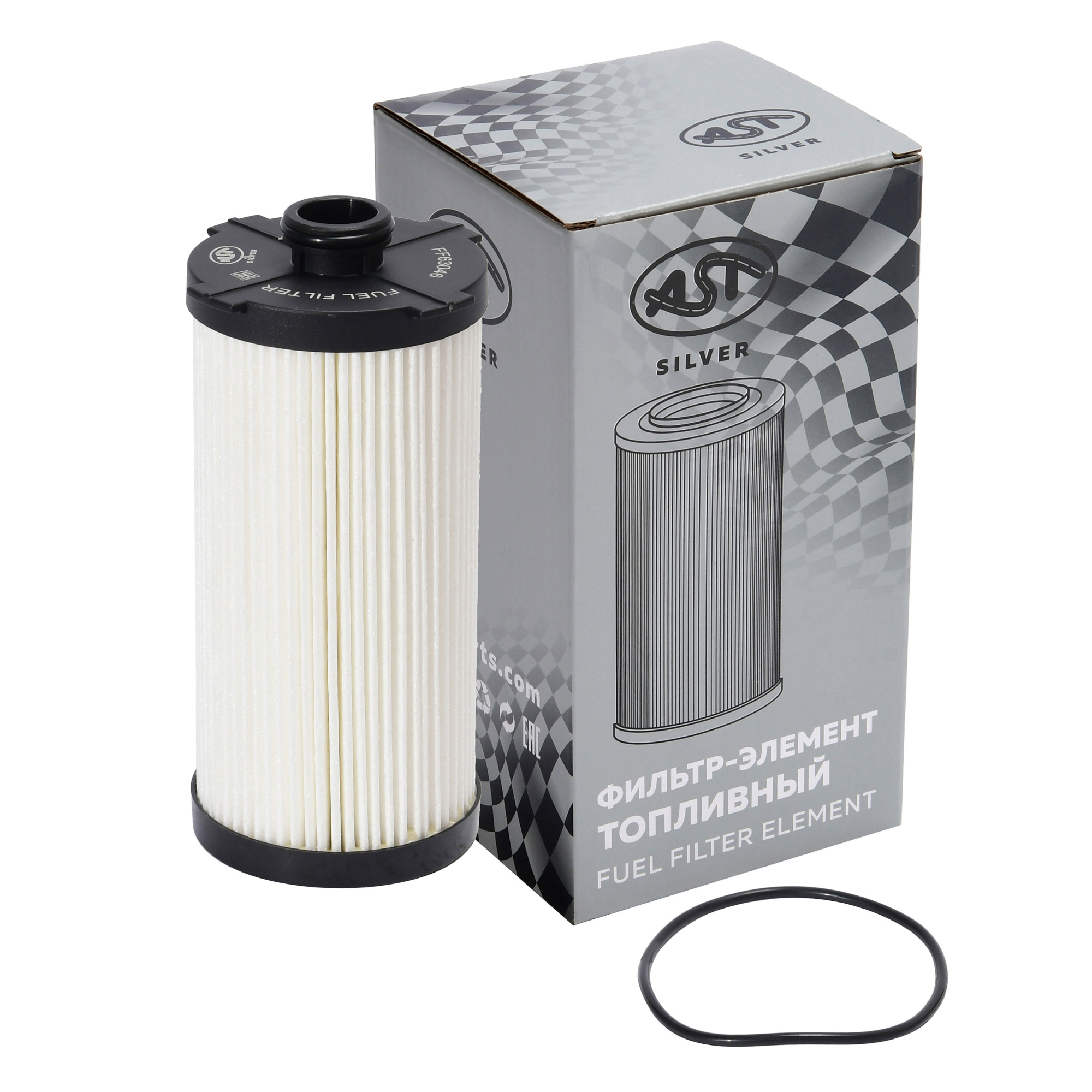 Фильтр-элемент FOTON 4189/4259 топливный 80x185 ISG12 E5 (AST1690/5486894/FF63046) AST Silver